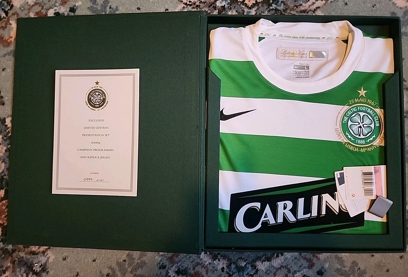 Celtic Lisbon Lions Job Lot 1967 - 2007 Shirt Set of 3 DVDs Framed Team Photo  for sale on Ebay