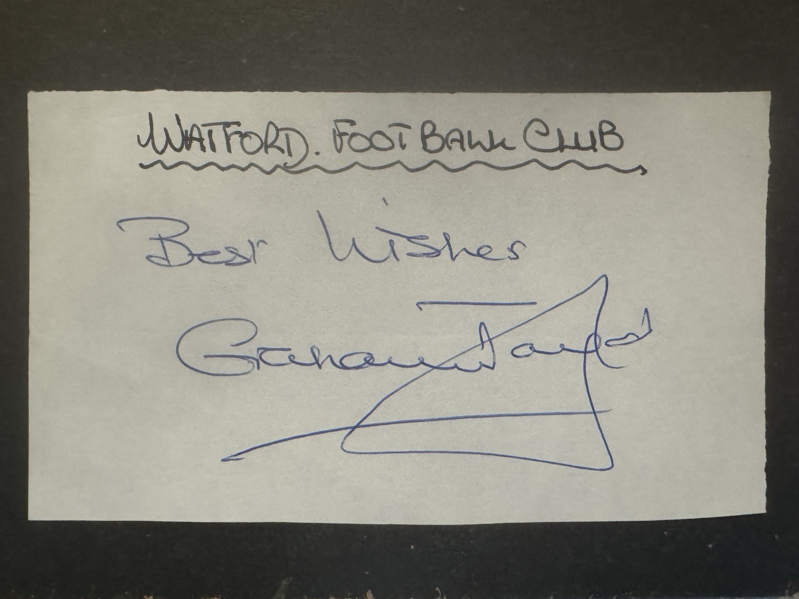Graham Taylor - Watford Fc Signed Sheet for sale on Ebay