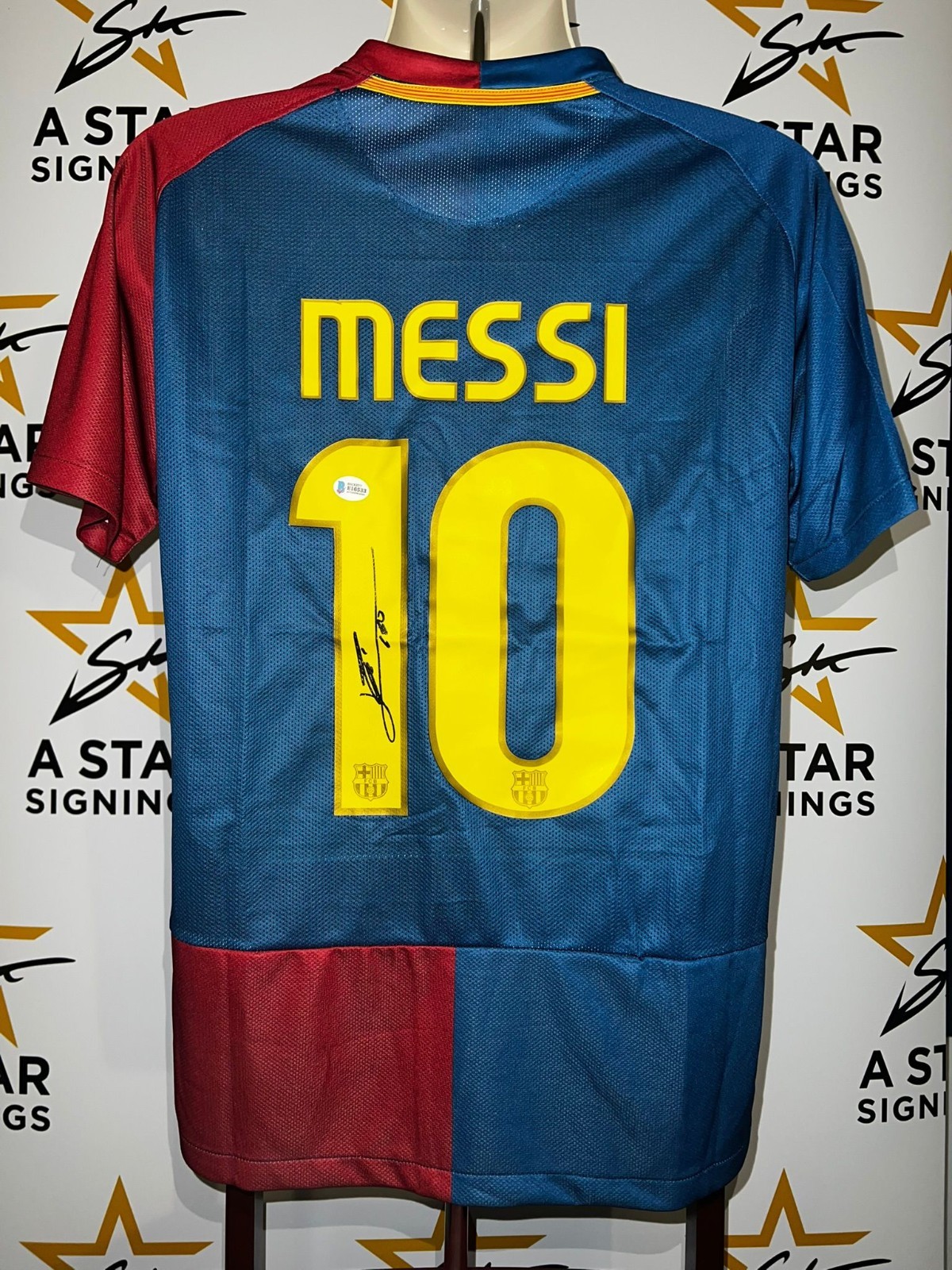 Hand Signed Lionel Messi Shirt - Champions League Final 2009 - With COA for sale on Ebay