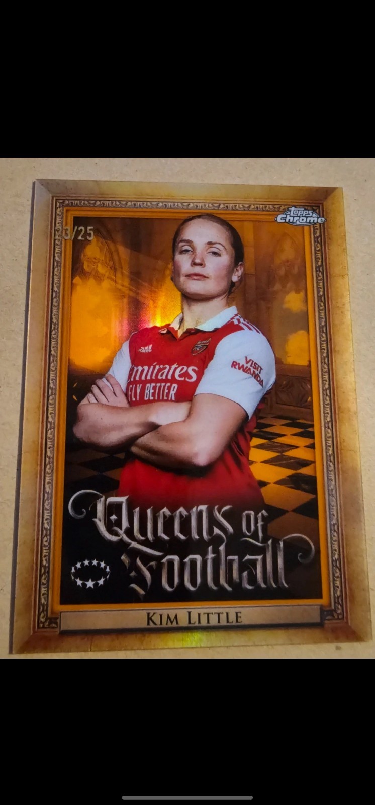 Topps Chrome Women's UCL Queens of Football Kim Little Arsenal Numbered 23/25 for sale on Ebay