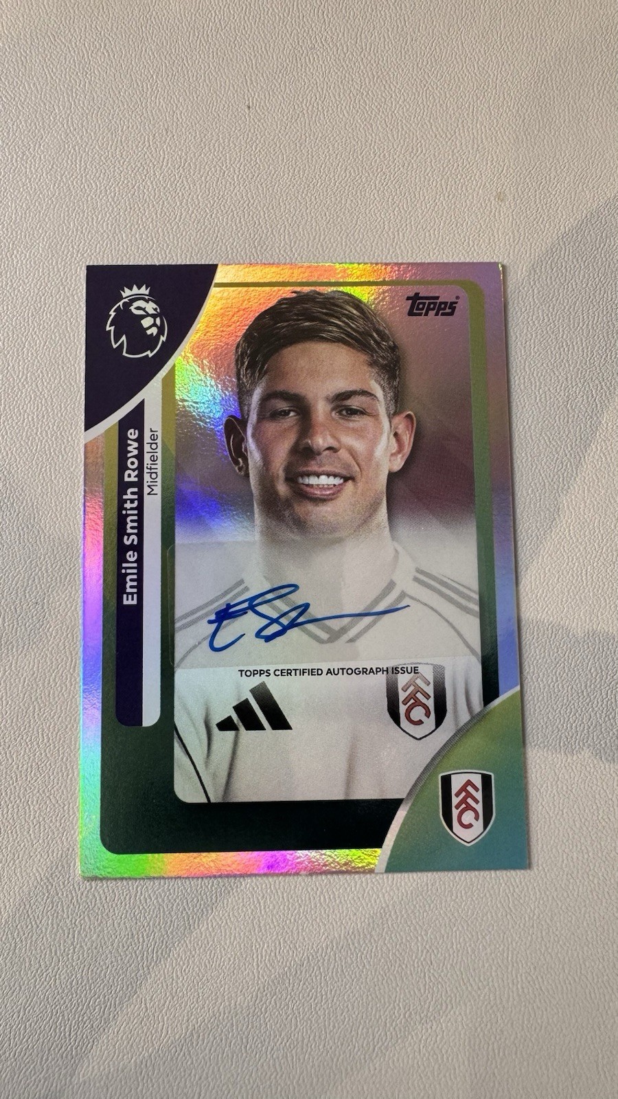 TOPPS PREMIER LEAGUE 2026 - EMILE SMITH ROWE FULHAM AUTOGRAPH CARD for sale on Ebay