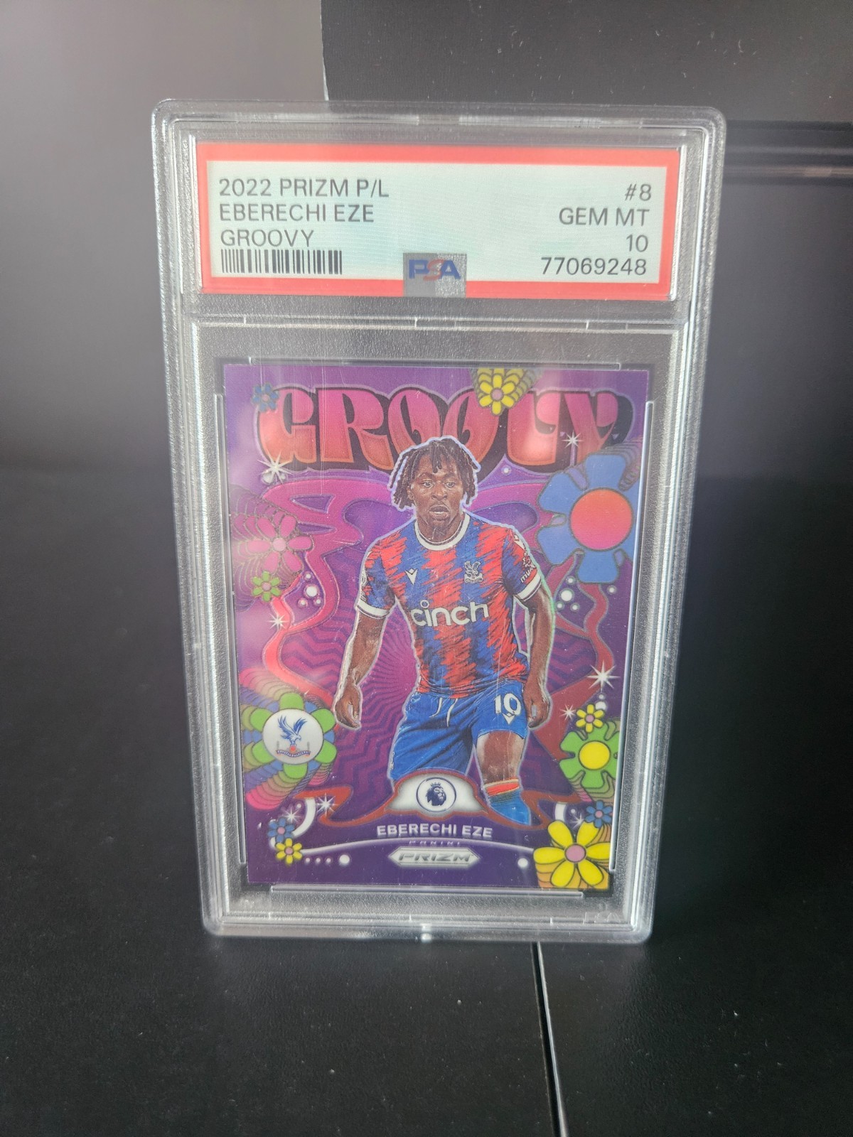 2022 Panini Prizm Eberechi Eze Groovy Case Hit SSP Crystal Palace PSA 10 for sale on Ebay