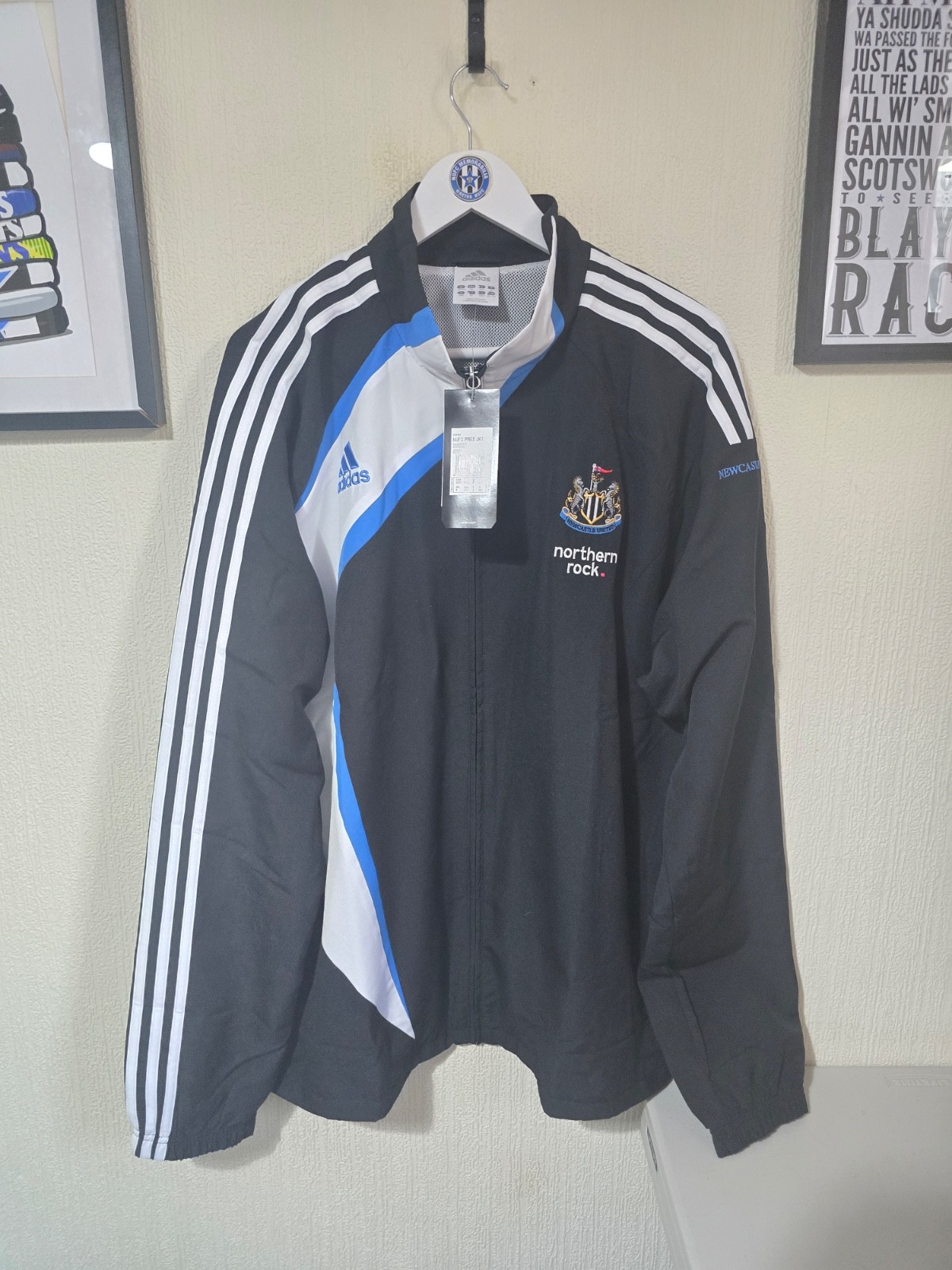 Newcastle United 2009/10 Adidas Track jacket, BNWT - XL for sale on Ebay