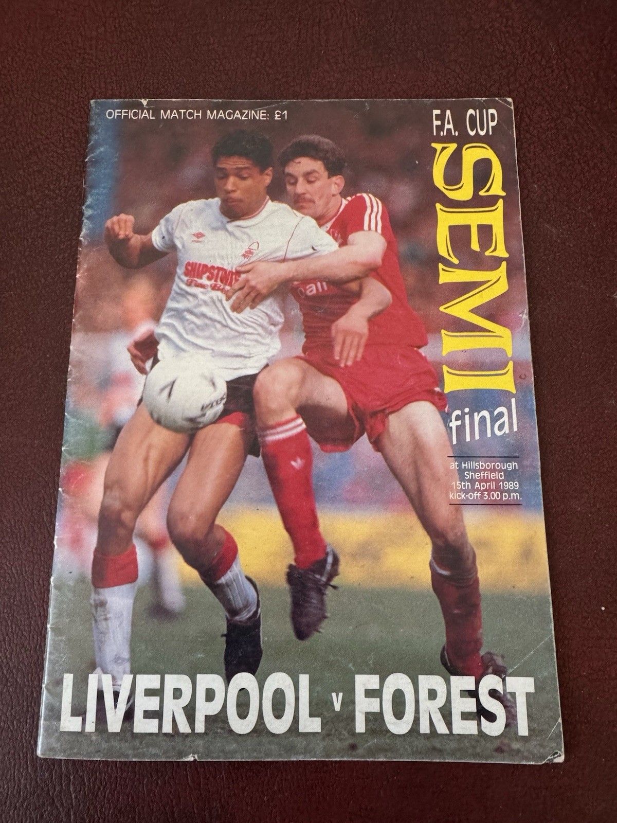 1989 LIVERPOOL v NOTTINGHAM FOREST  HILLSBOROUGH CUP SEMI-FINAL MATCH PROGRAMME for sale on Ebay
