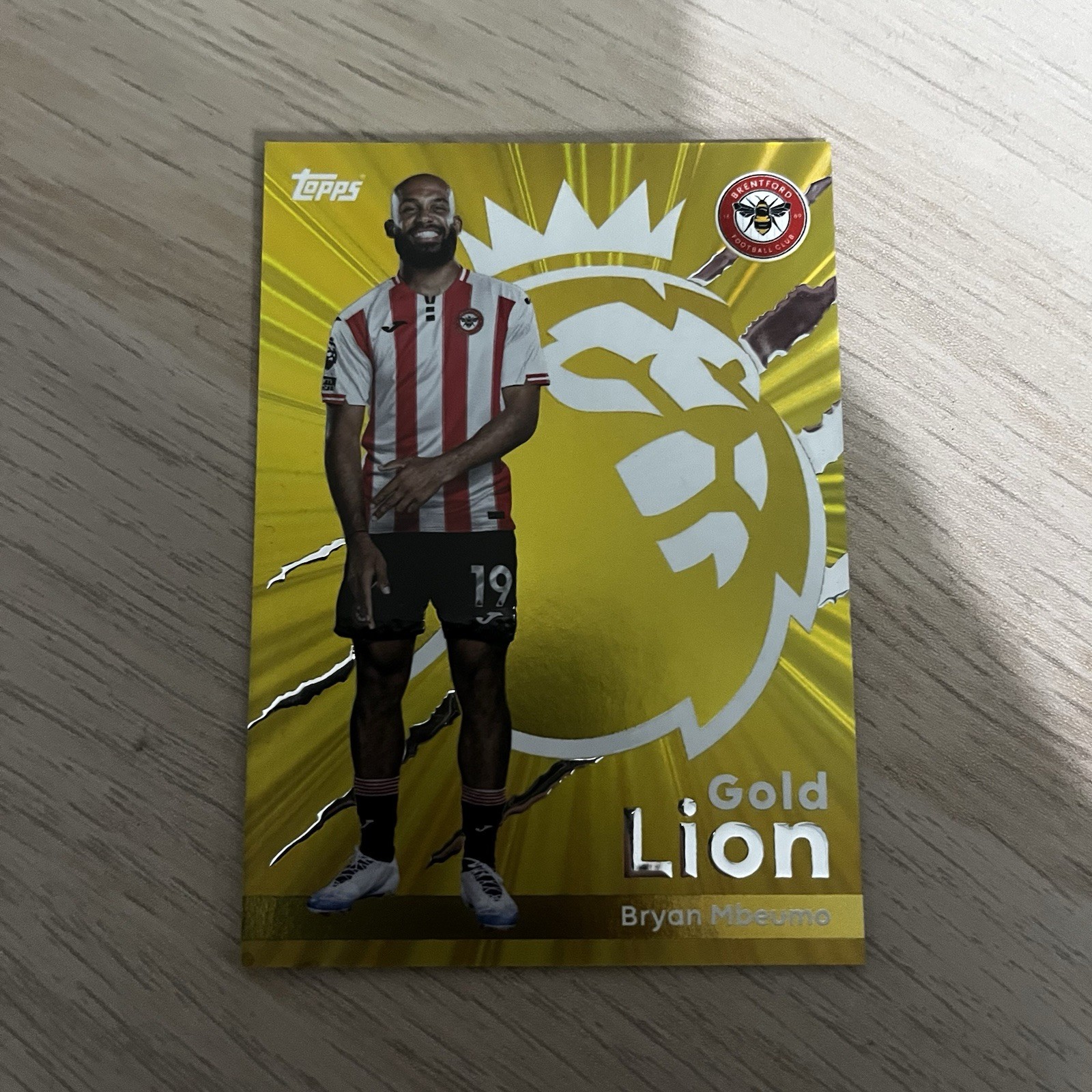 Bryan Mbeumbo Brentford Gold Lion Topps for sale on Ebay