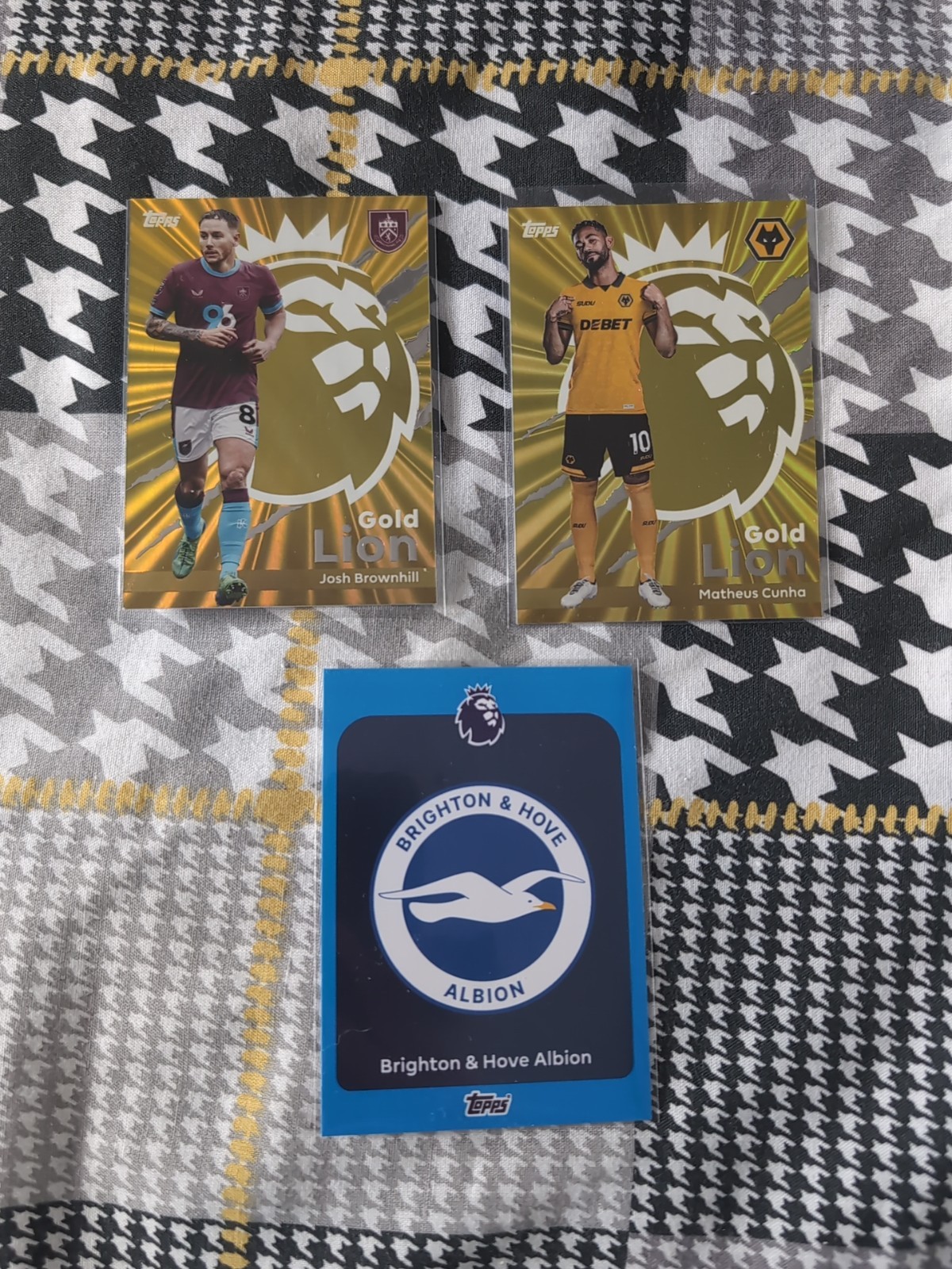 Topps Premier League Gold Lion And Brighton Blue Parallel for sale on Ebay