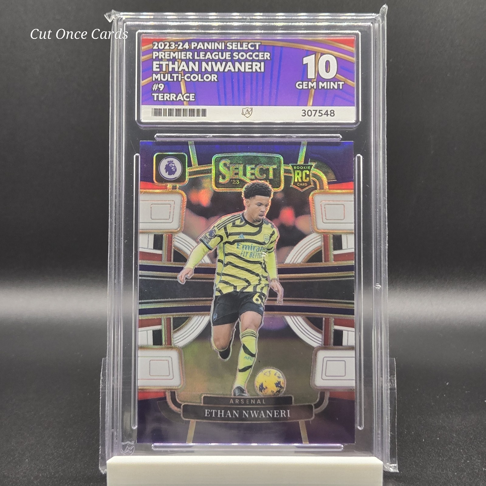 ethan nwaneri rookie card Ace 10 Not Psa Arsenal Purple And White Panini Select  for sale on Ebay