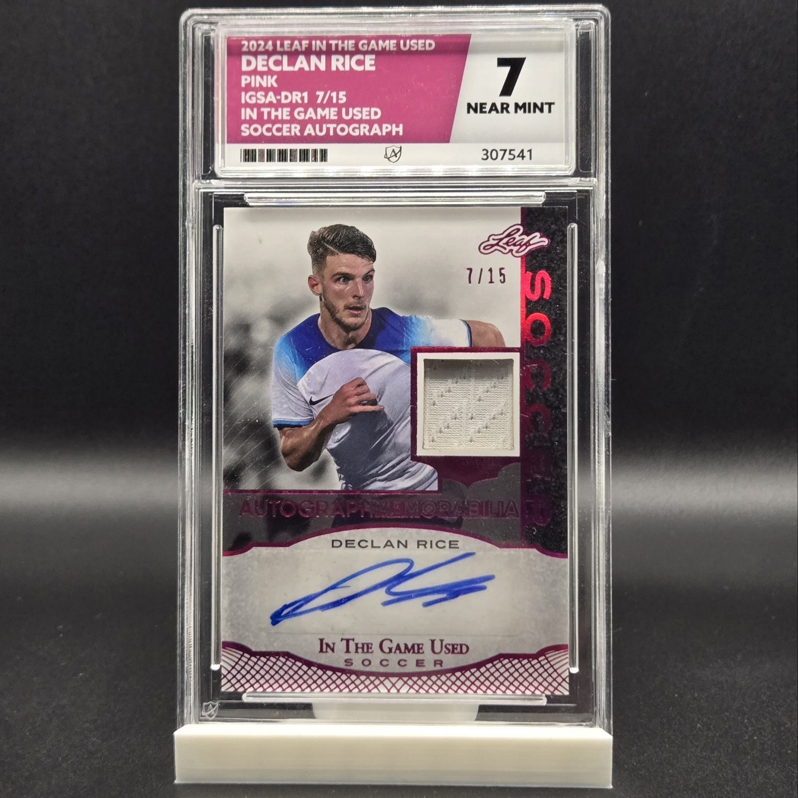Declan Rice Leaf 7/15 Autograph And Game Used Patch Arsenal England West Ham  for sale on Ebay