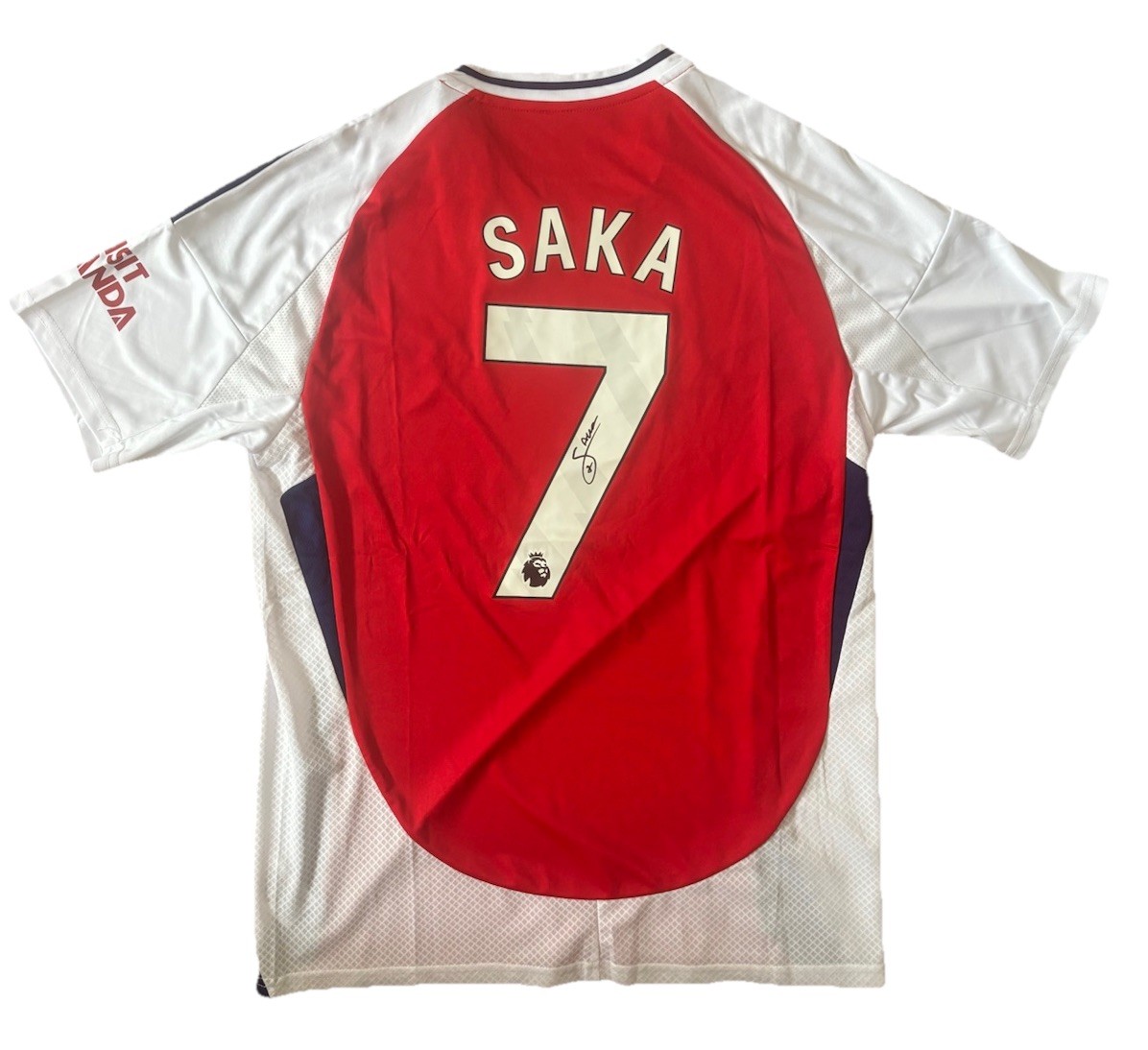 BUKAYO SAKA Hand signed Arsenal 24/25 Home Shirt Premier League RARE Proof/COA for sale on Ebay