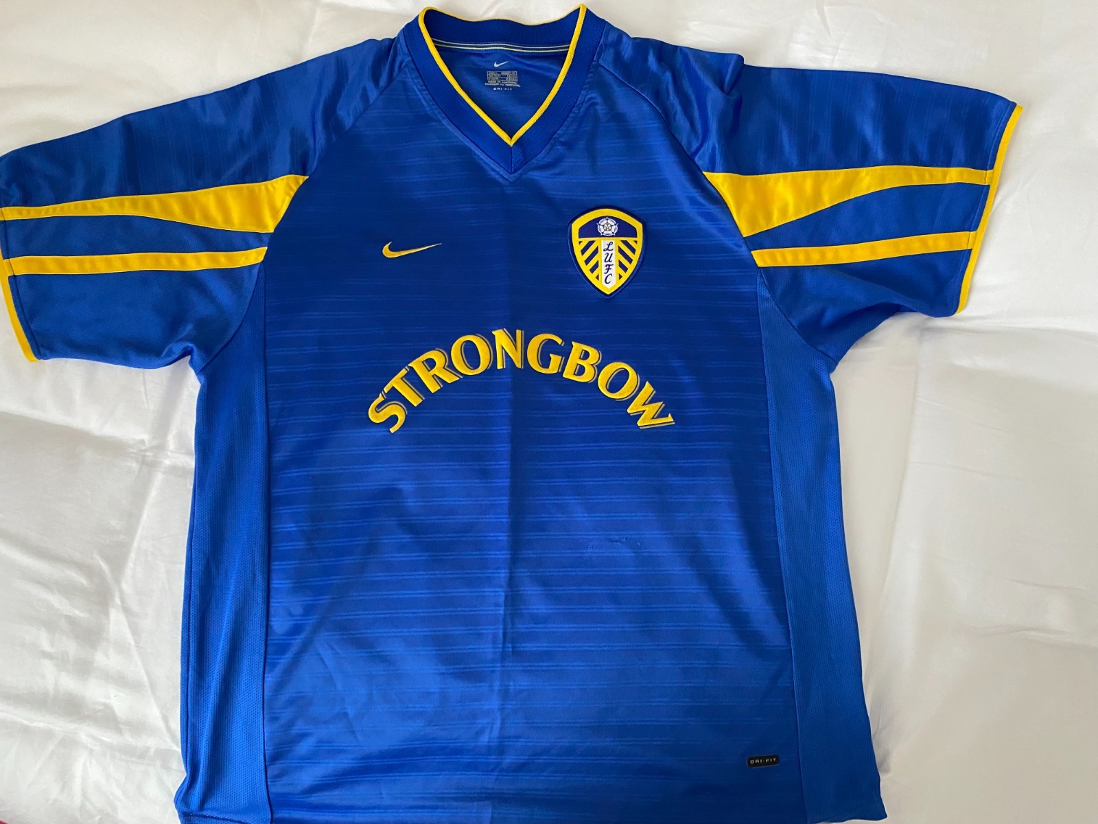 Leeds United Nike 2002/2003 Strongbow Sort Sleeve Away Shirt  Size Large   for sale on Ebay
