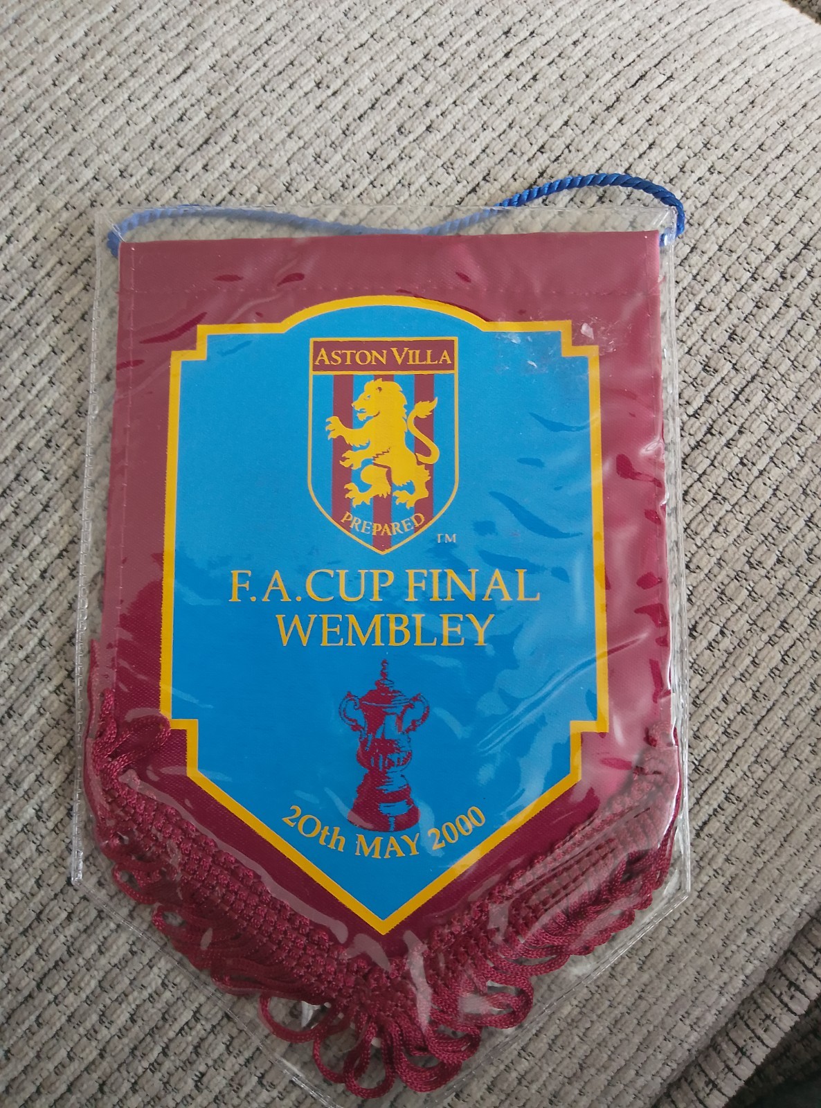 Aston Villa Pennant F A Cup final Wembley 20th May 2000 Still in Packaging for sale on Ebay