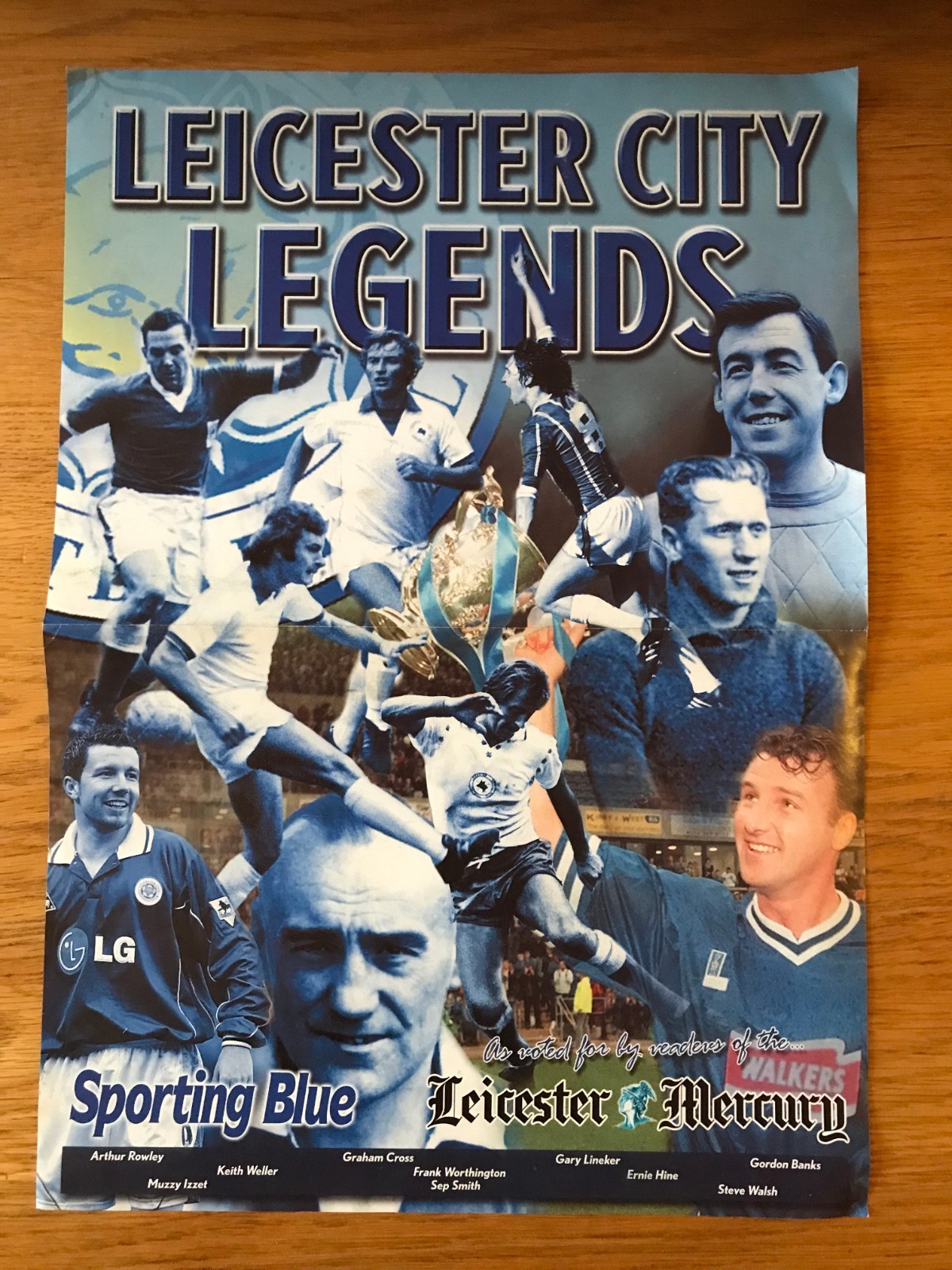LEICESTER CITY LEGENDS A3 POSTER FROM THE LEICESTER MERCURY for sale on Ebay
