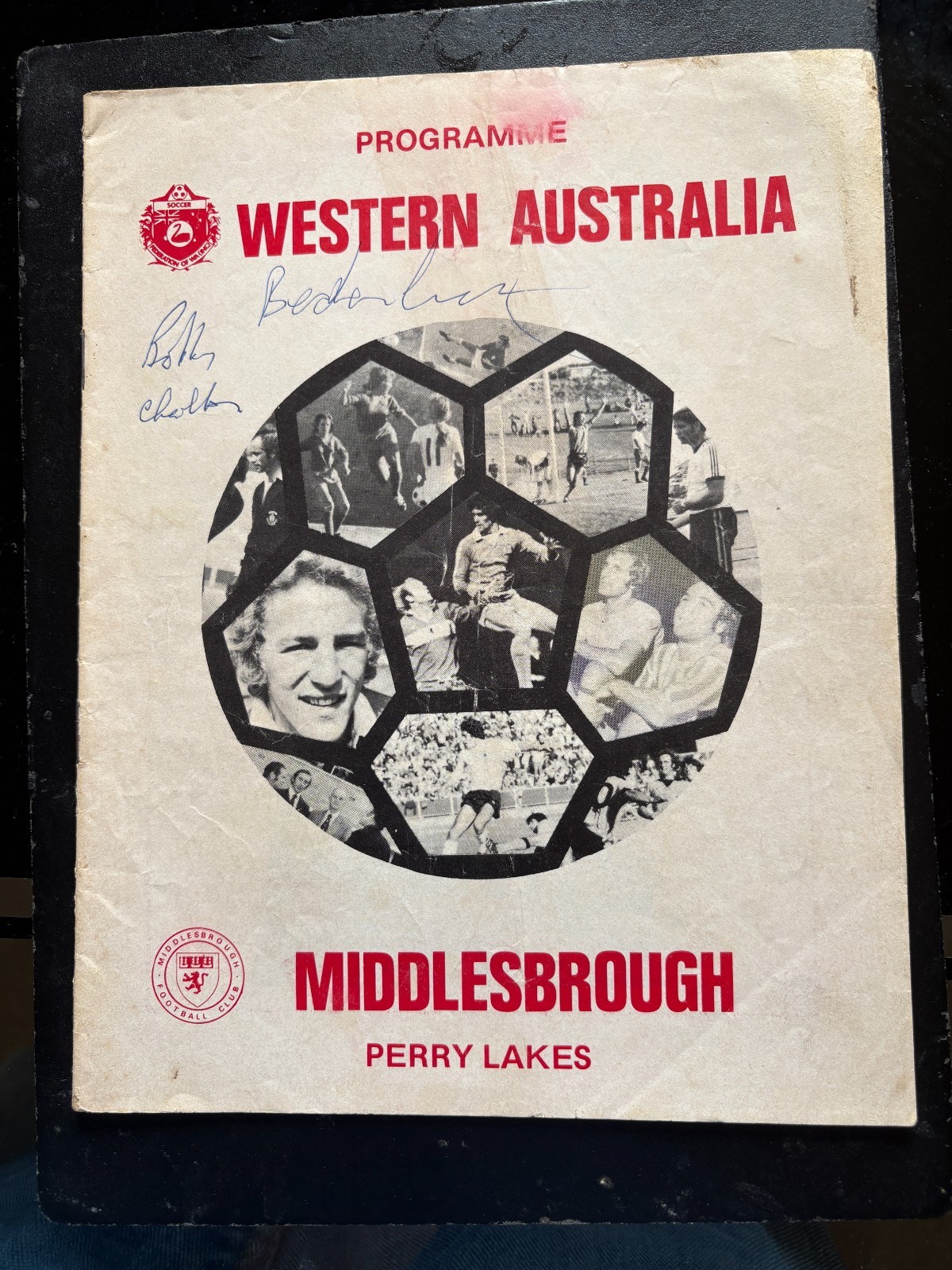 1976-77 Western Australia v Middlesbrough for sale on Ebay