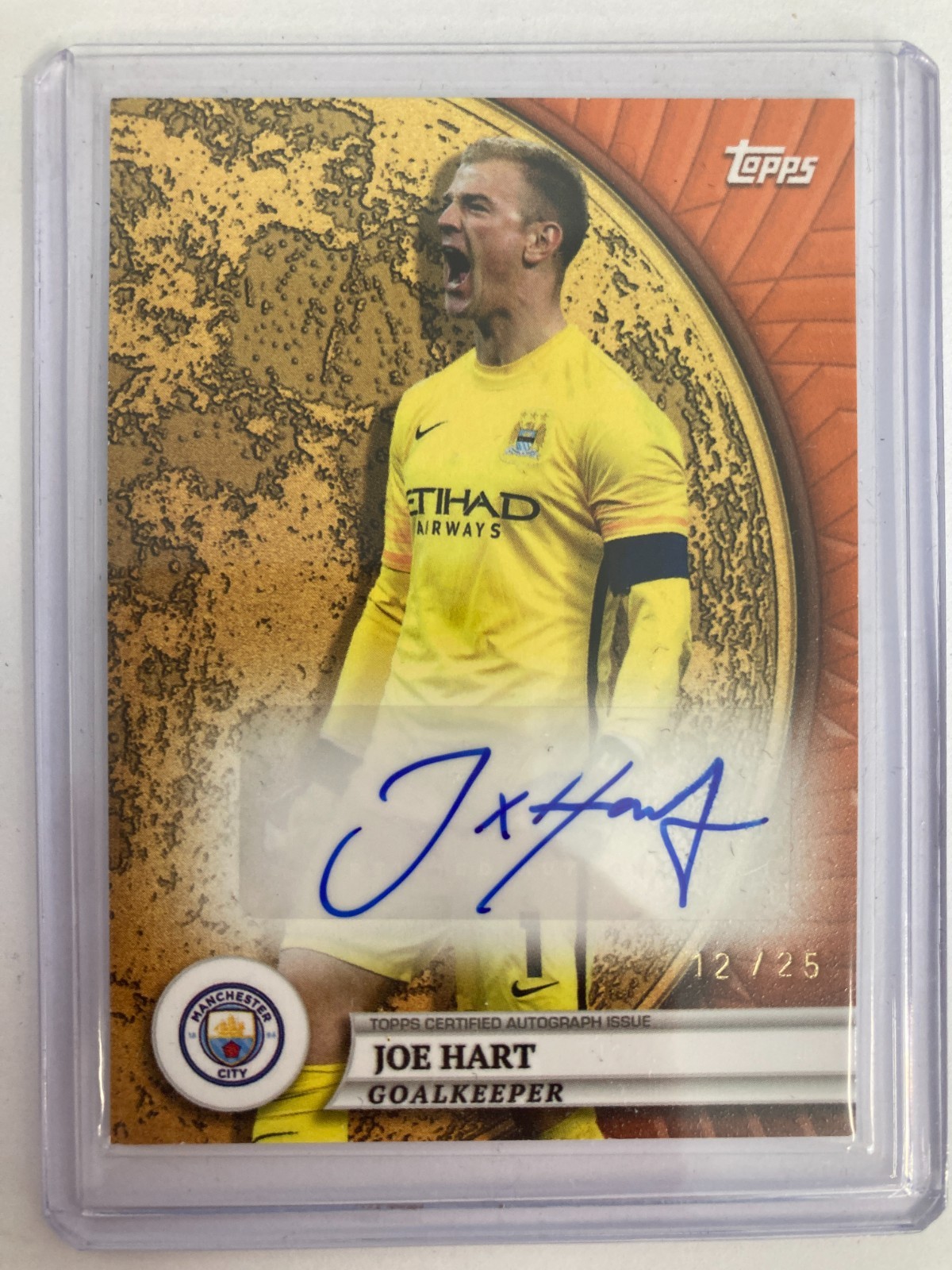 TOPPS BLUE MOON 2024 JOE HART MANCHESTER CITY AUTOGRAPH 12/25.. for sale on Ebay
