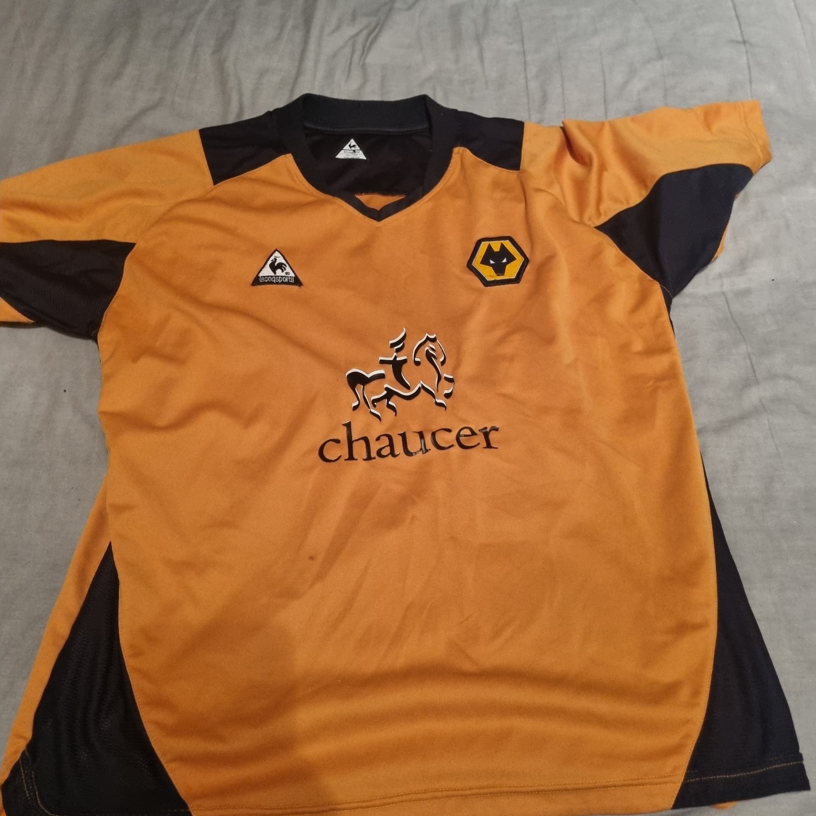 Wolves Le Coq Sportif 2004/06 Vintage Home Football Shirt Orange Size Large for sale on Ebay