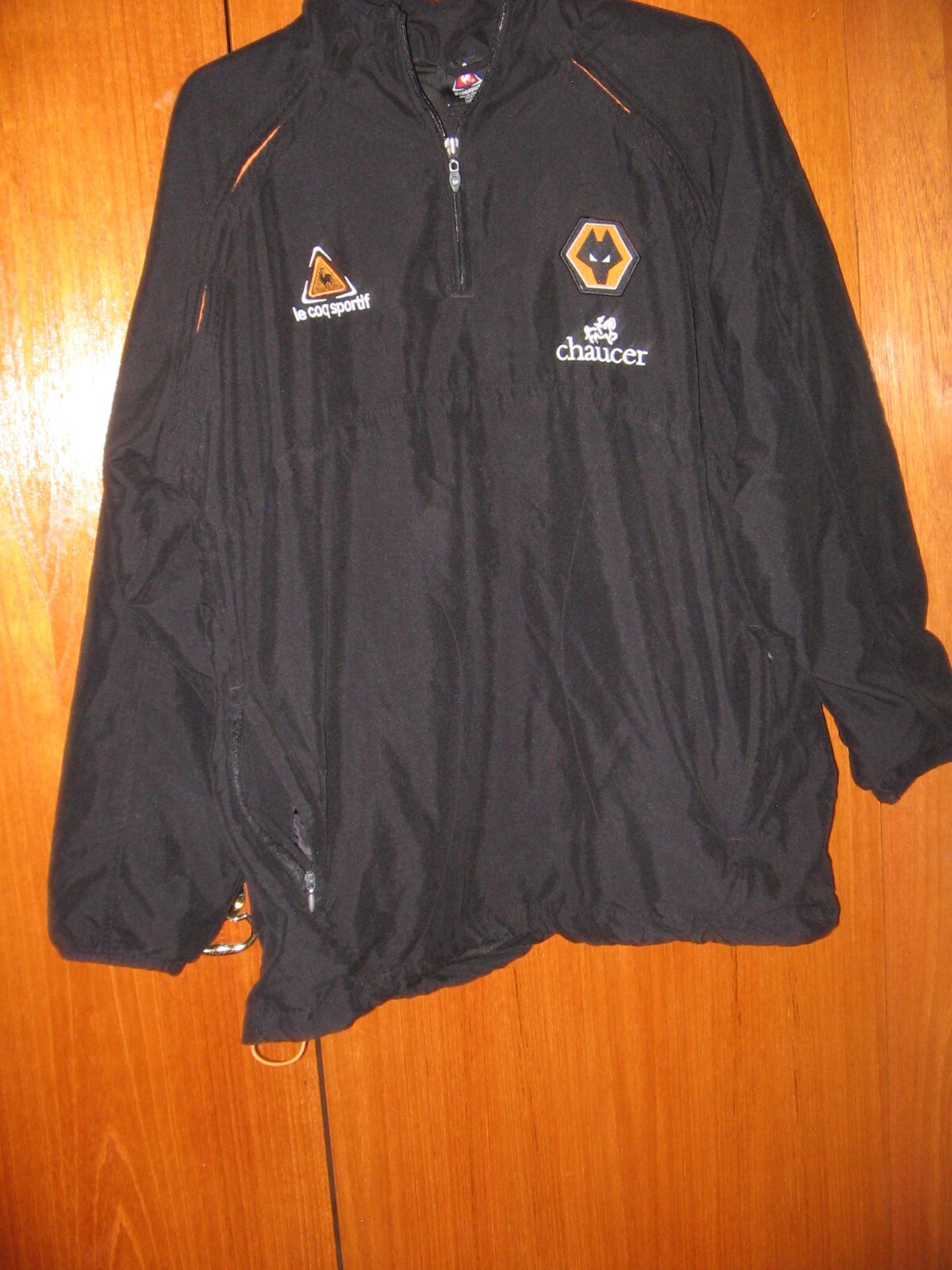 Wolves Football Shirt le Coq sportif jacket slipover track top size LB age 13-14 for sale on Ebay