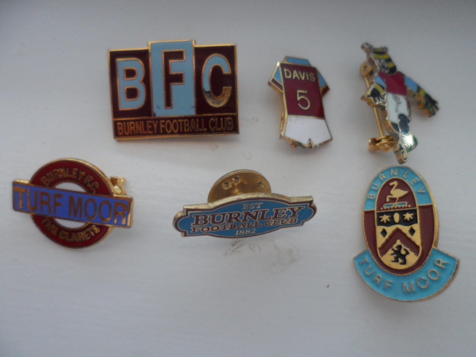 Burnley  Football  Club  Enamel Badges x6 for sale on Ebay