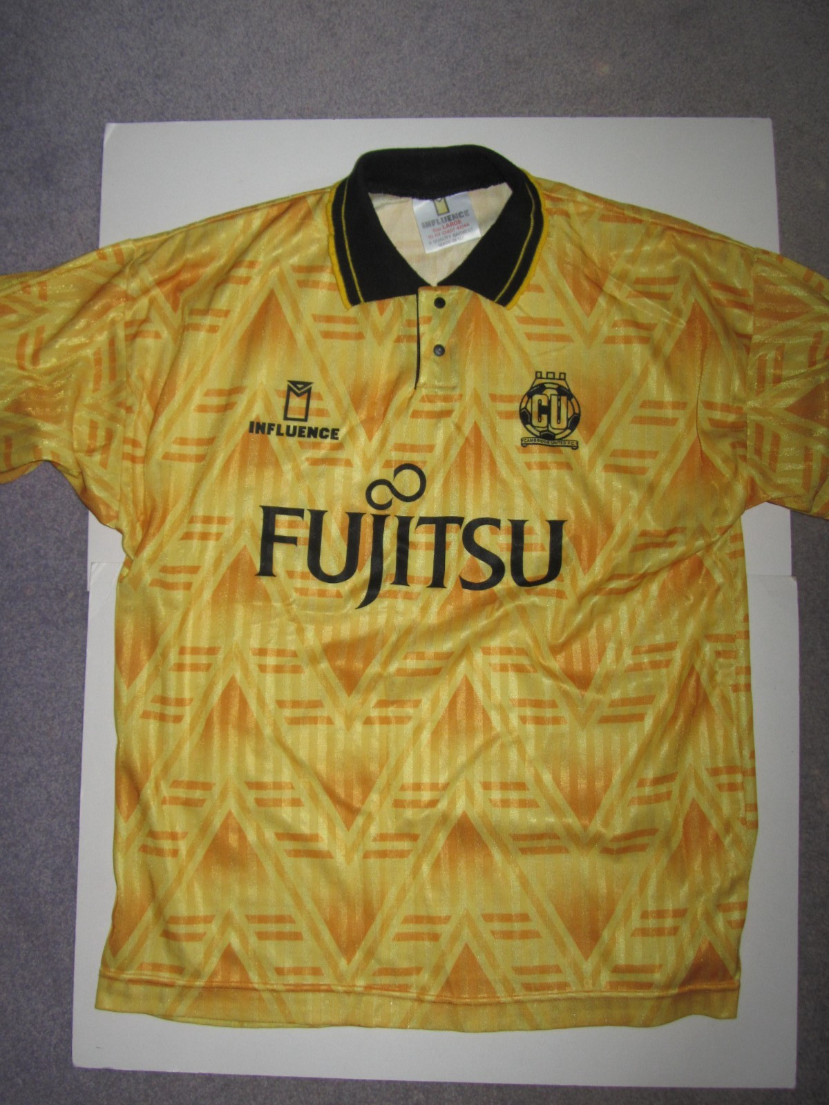 Vintage Cambridge United FC Football Team Shirt Size Large 42 44 1991-93 FUJITSU for sale on Ebay