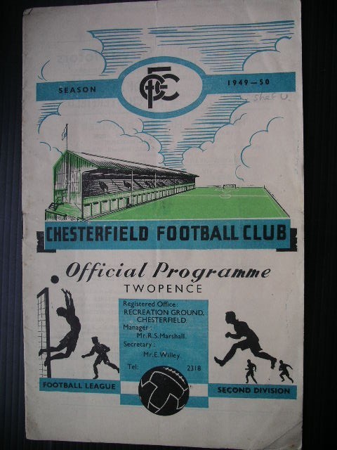 CHESTERFIELD  v  Sheffield United  49/0. for sale on Ebay