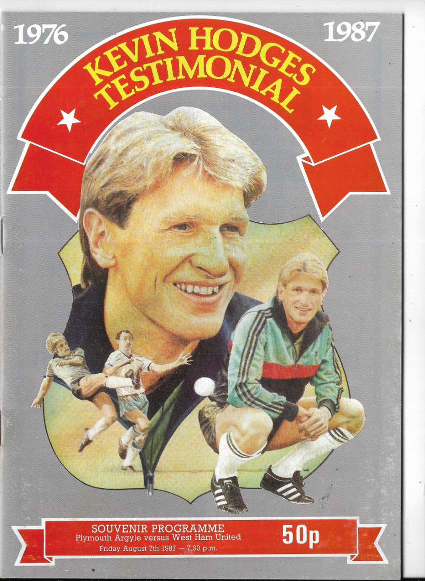 PLYMOUTH ARGYLE V WEST HAM UNITED  7/08/1987 KEVIN HODGES TESTIMONIAL (19) for sale on Ebay