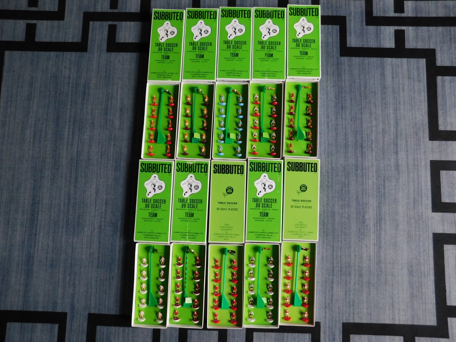 70's VINTAGE SUBBUTEO - CLASSIC CUSTOM PAINTED SUBBUTEO TEAMS   X  10  ALL BOXED for sale on Ebay