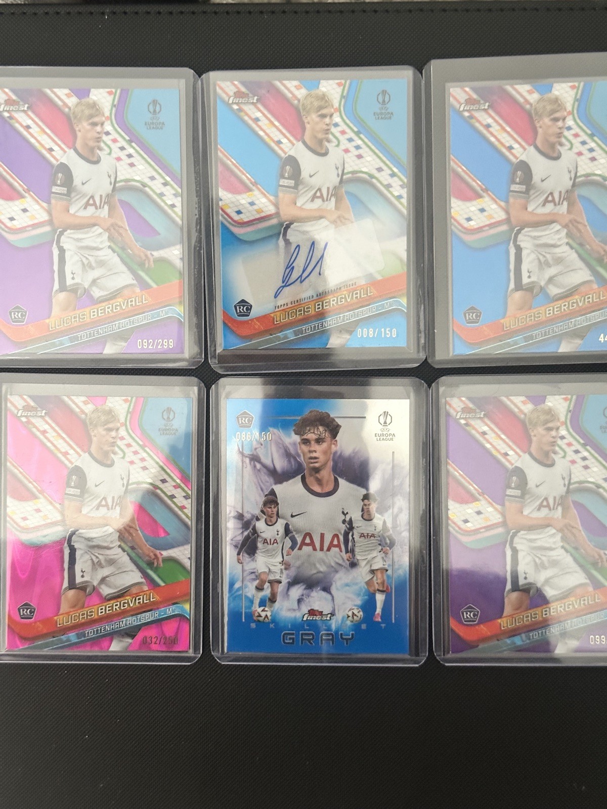 Topps Finest Lucas Bergvall & Archie Gray Bundle - Auto & Numbered - Tottenham for sale on Ebay