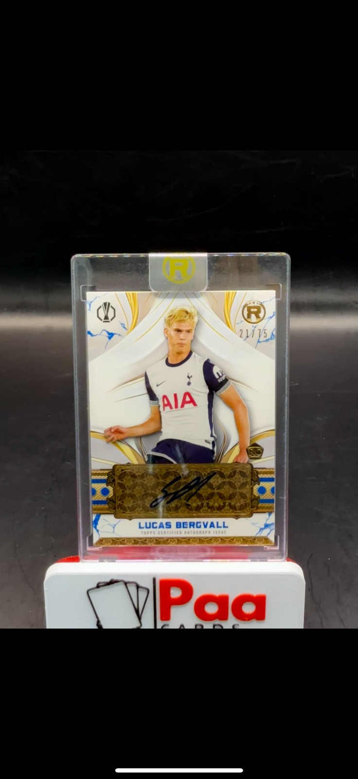 Topps - Reverence - Auto - Tottenham Hotspur - Lucas Bergvall /75 - Rookie for sale on Ebay