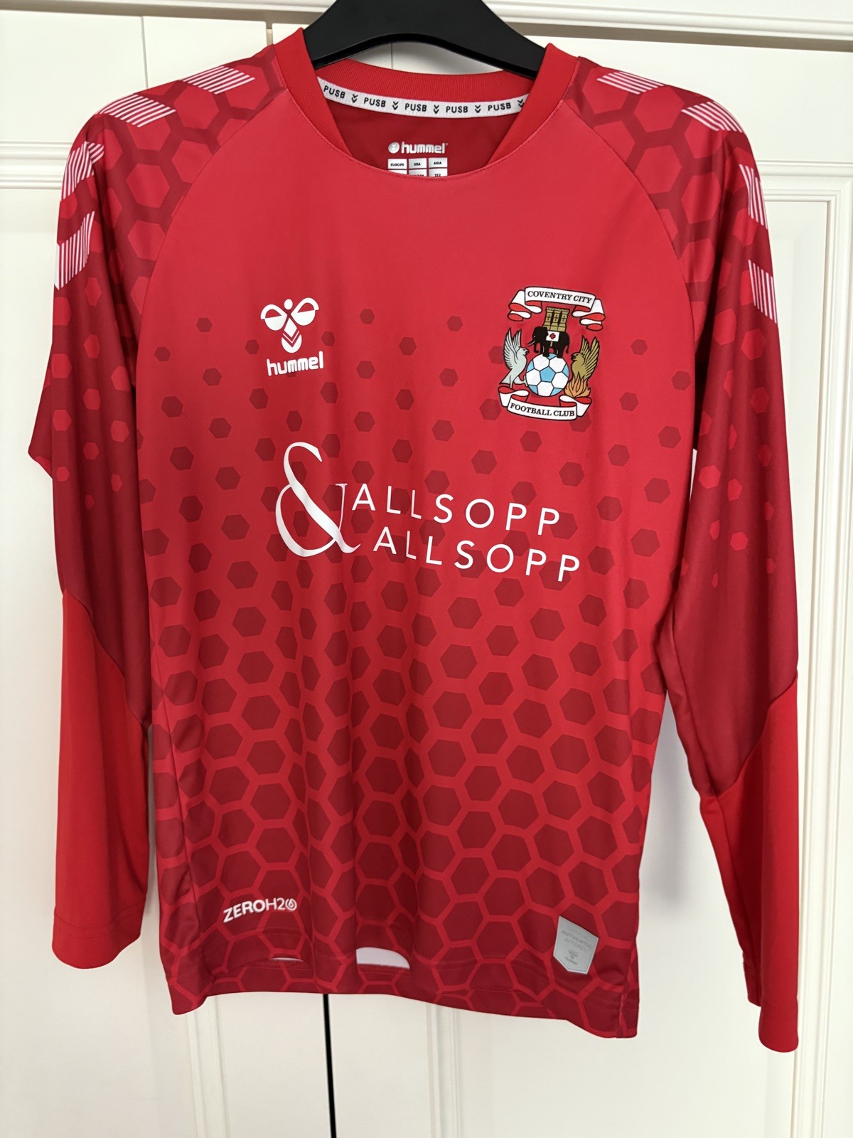 Coventry City Shirt Boys 11-12 years Hummel Red Goalkeeper Away Jersey 2019/2020 for sale on Ebay