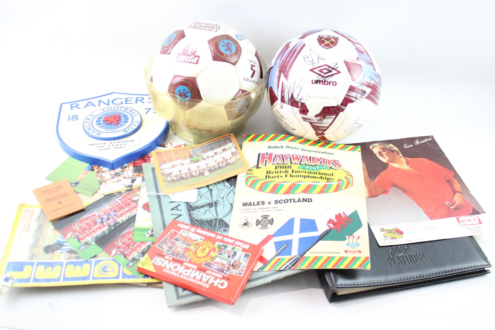 Football Assorted Collectables Inc Footballs West Ham Rangers Photos Etc for sale on Ebay
