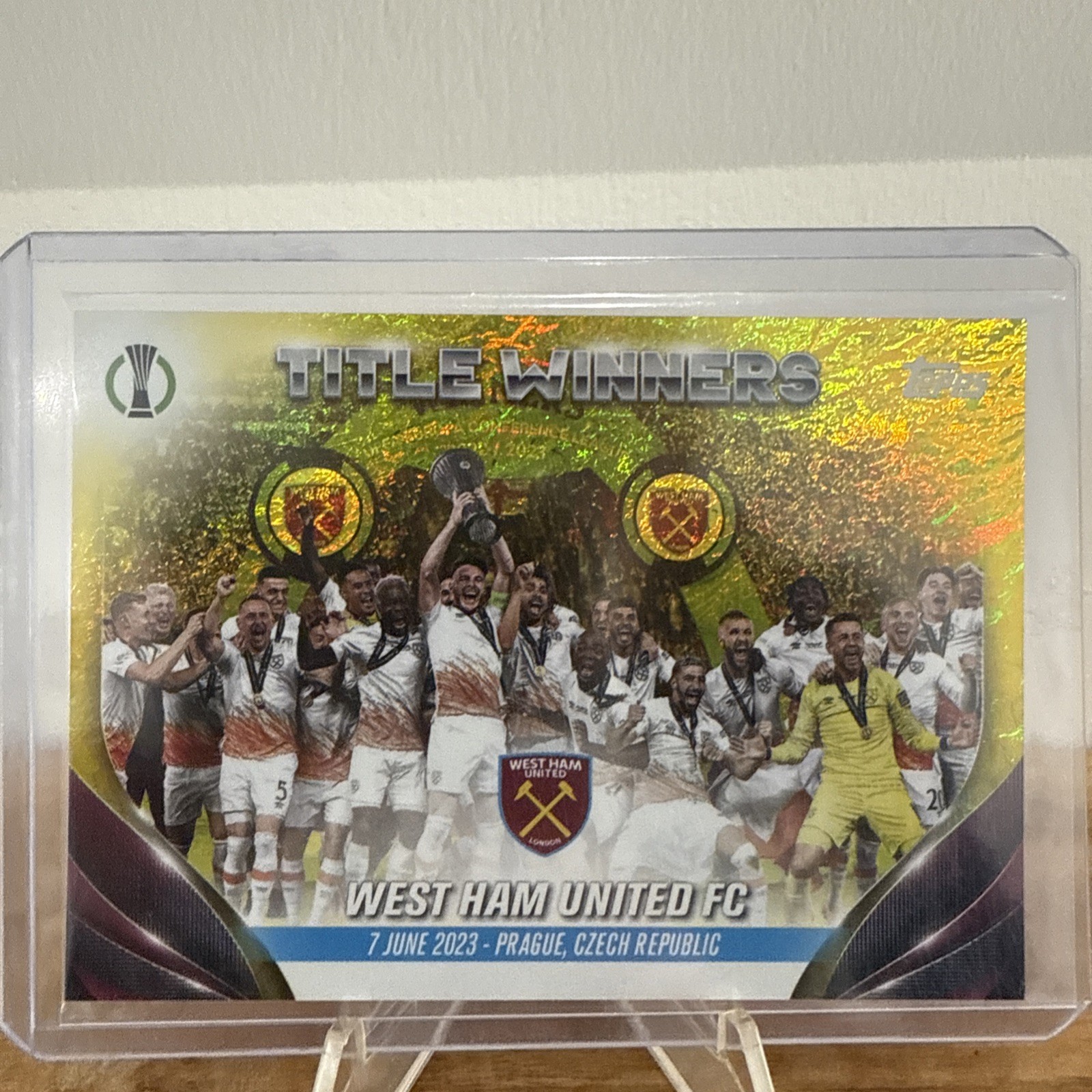 2023 Topps UEFA Club Competitions Title Winners West Ham United FC Gold Foil /50 for sale on Ebay