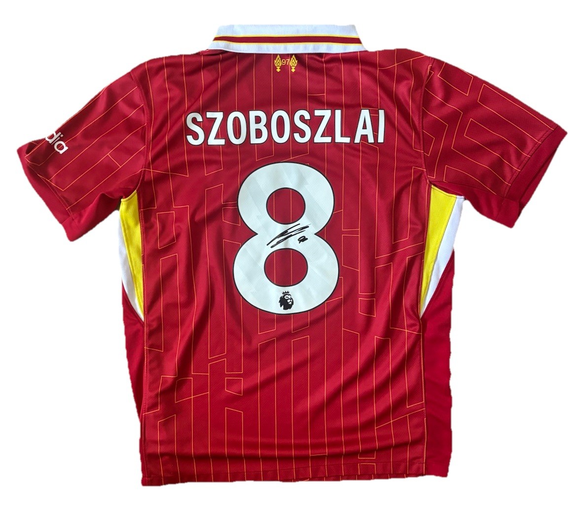 DOMINIK SZOBOSZLAI Signed Liverpool HOME Shirt 2024/25 Football Hungary COA for sale on Ebay