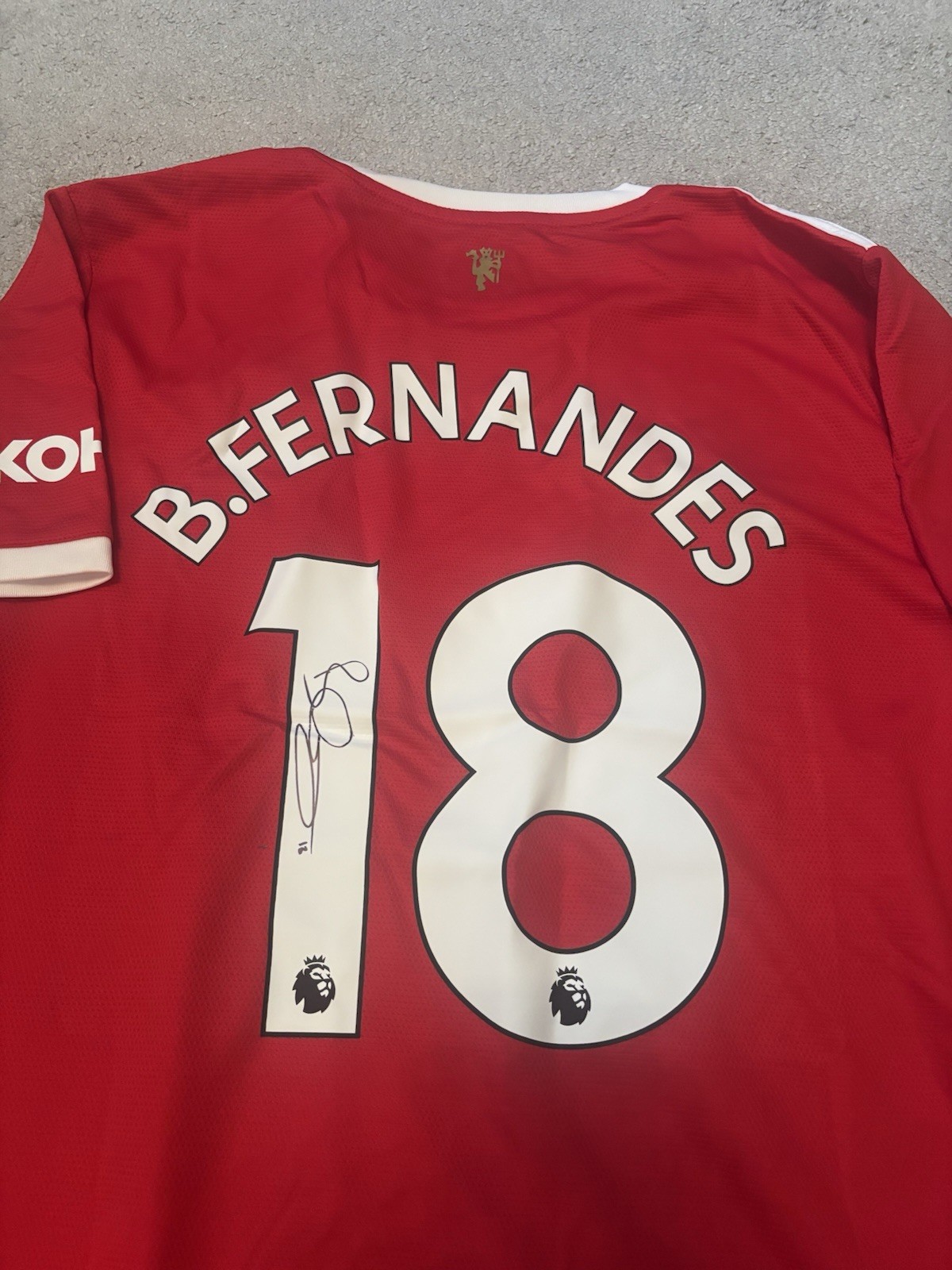 Bruno Fernandes Manchester United Signed 20/21 Home Shirt for sale on Ebay