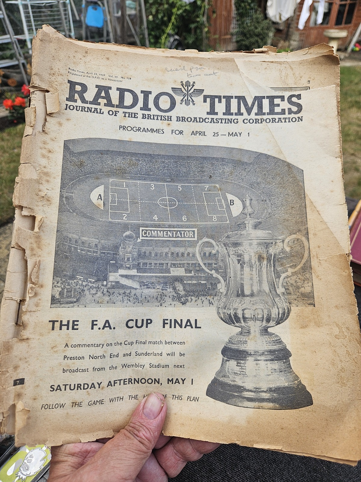 Radio Times April 25 - May 1 1937 - F A Cup Final Preston v Sunderland Cover for sale on Ebay