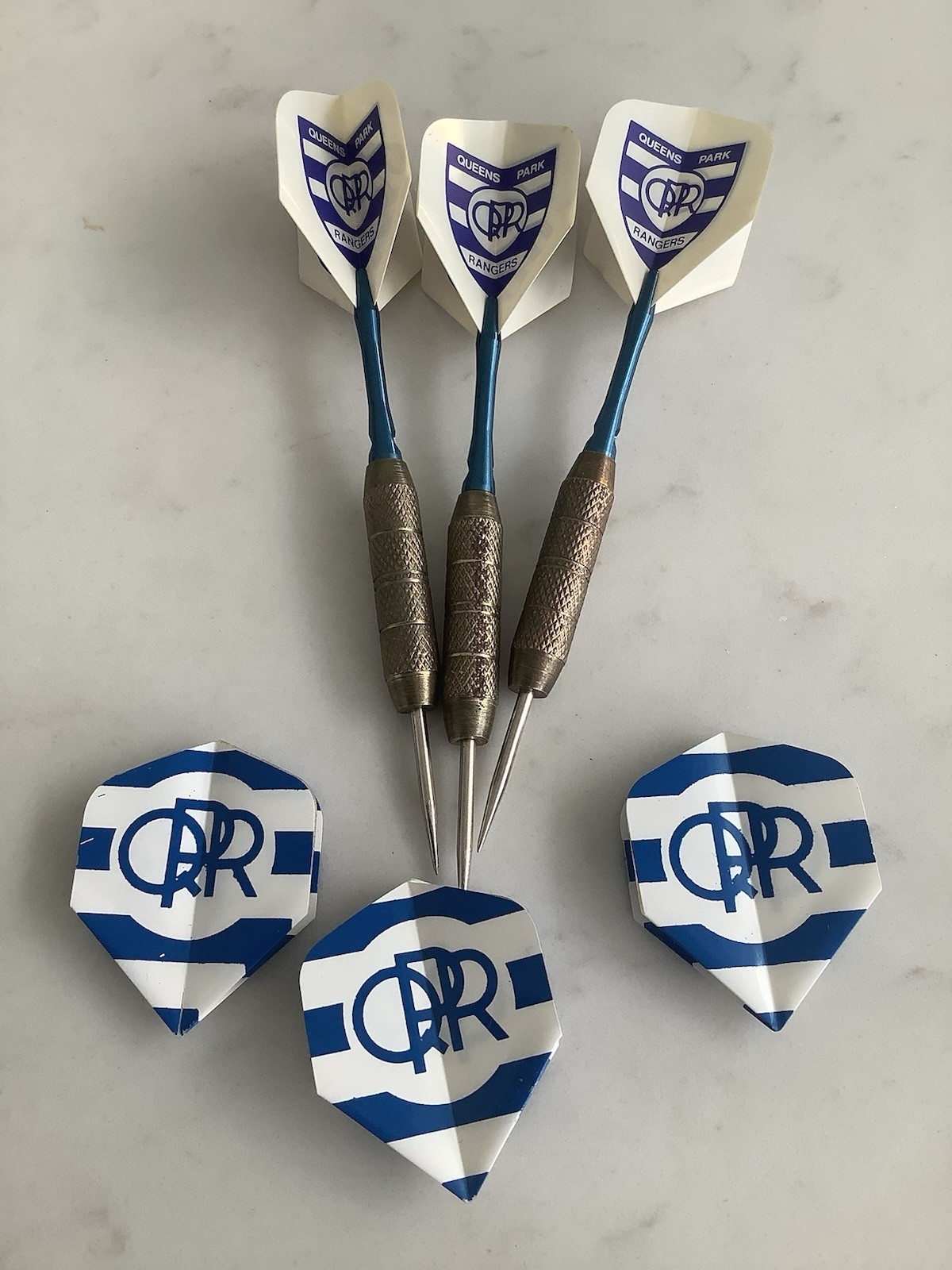 Queens Park Rangers QPR Vintage Darts Set & Extra Flights 1970s & 1980s Badges for sale on Ebay