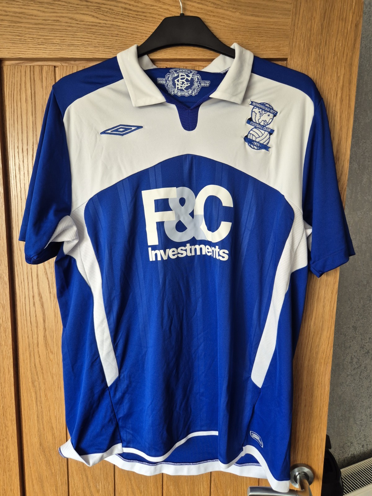 BIRMINGHAM CITY 2009/2010 HOME FOOTBALL SHIRT JERSEY UMBRO SIZE XL for sale on Ebay