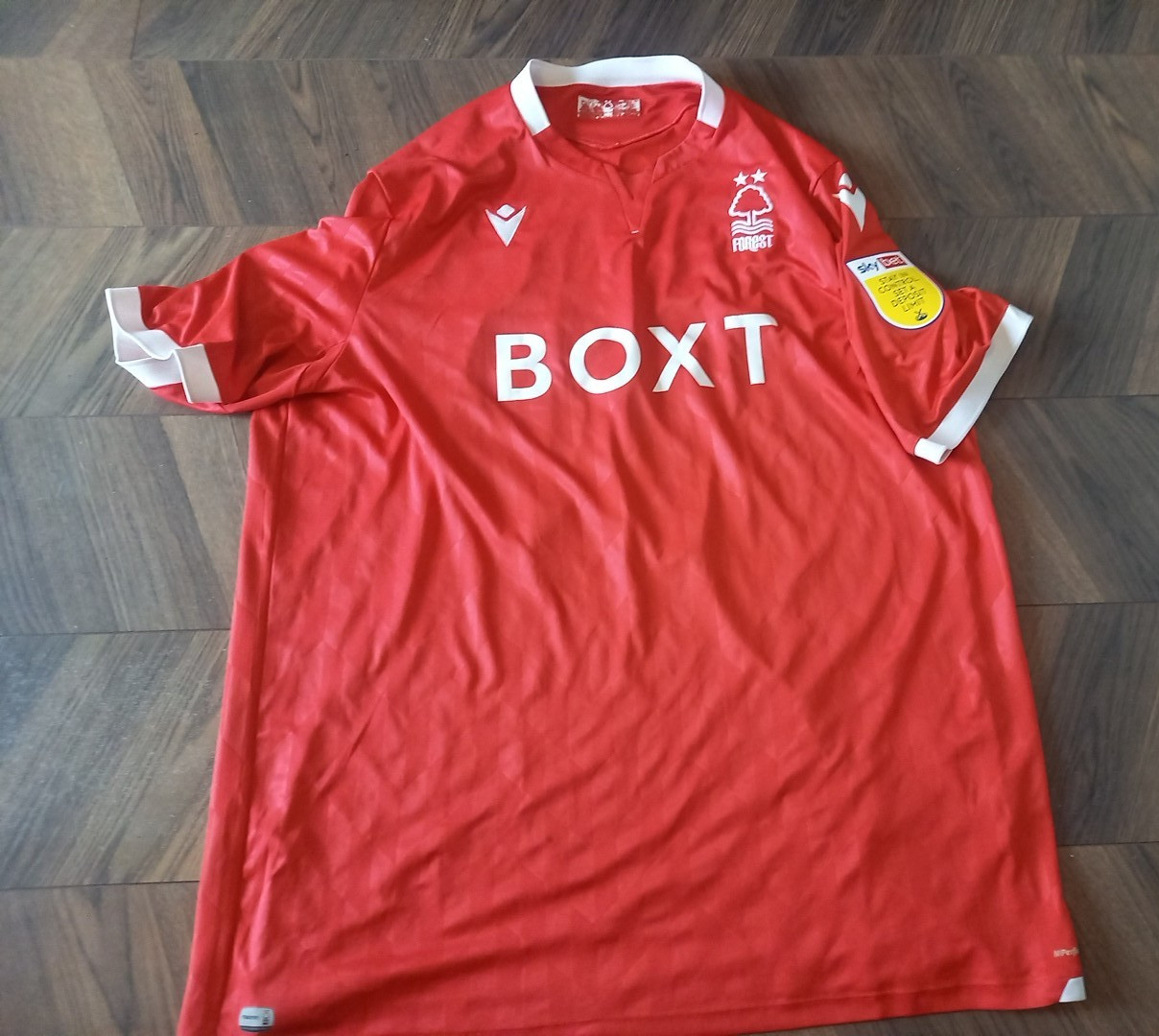 Nottingham Forest 2020 Home Football Shirt Macron 5XL BOXT PLAYERS MATCH ISSUE for sale on Ebay