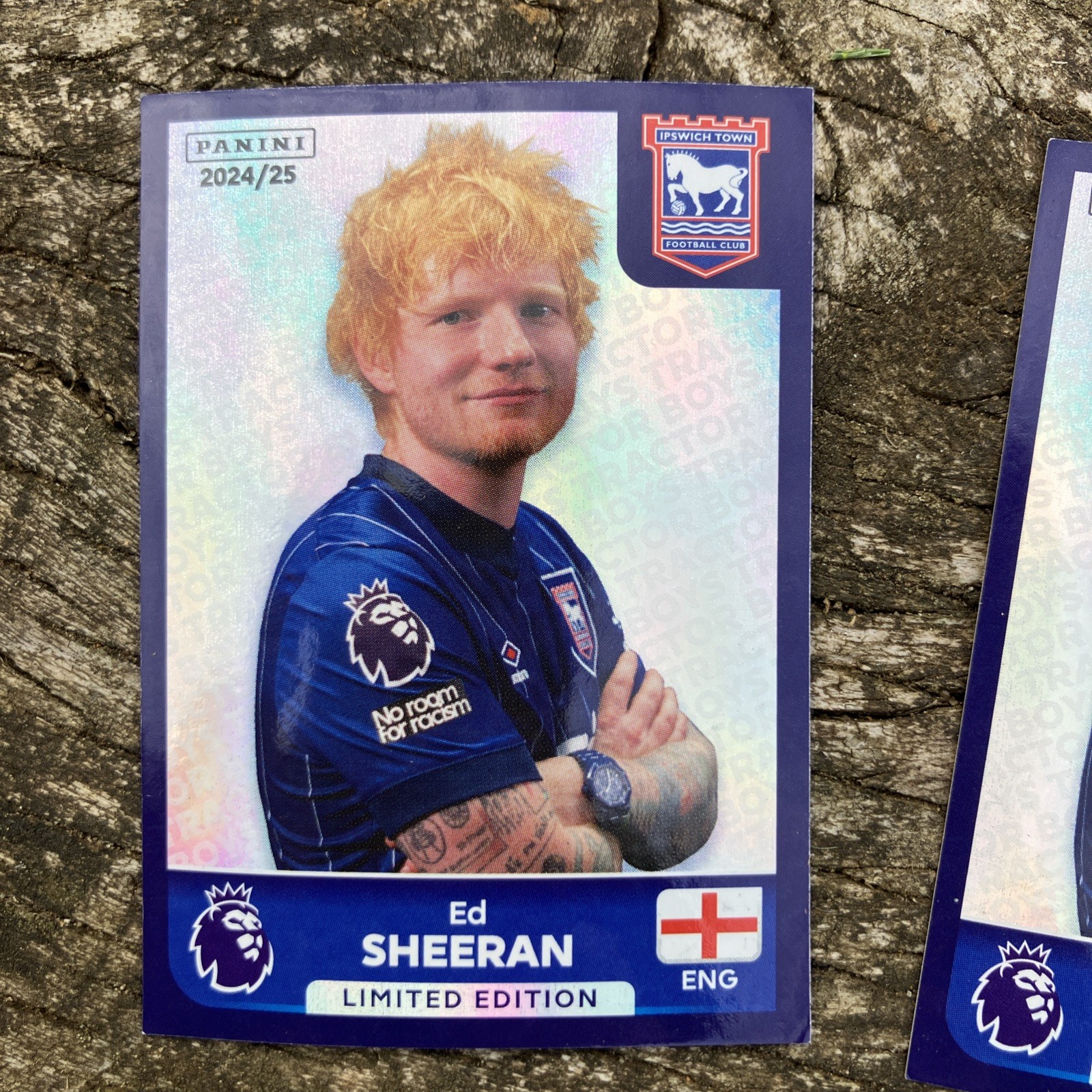 Panini Ed Sheeran Ipswich Town Limited Edition Stickers X 4 for sale on Ebay