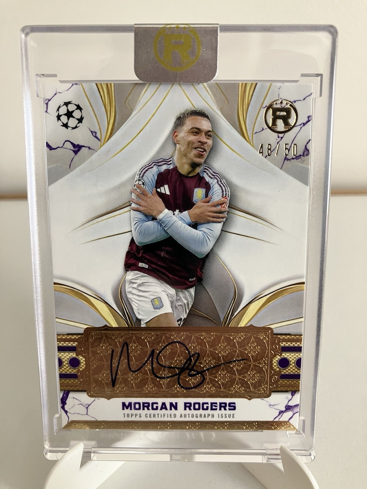 Topps Revenance Champions League Morgan Rogers /50 Aston Villa for sale on Ebay