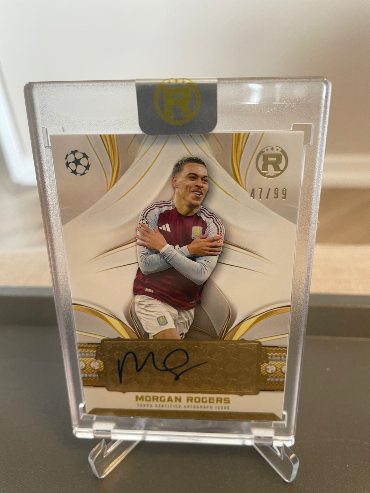 Topps Reverence UCC 2024/25 Morgan Rogers, Aston Villa Auto /99 for sale on Ebay