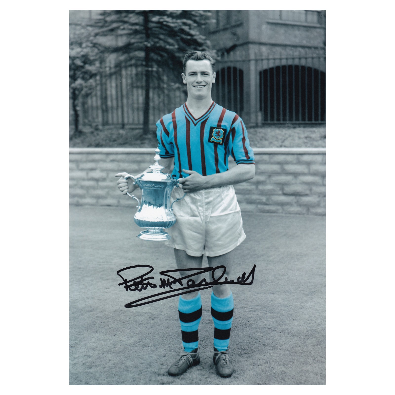 Peter McParland Signed Aston Villa Photo Aston Villa Autograph COA for sale on Ebay