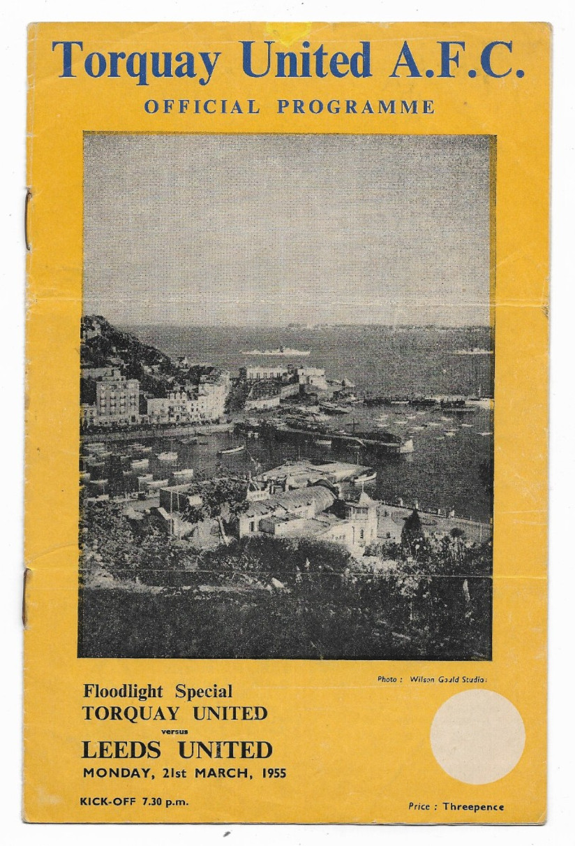 1955 Floodlit Friendly - TORQUAY UNITED v. LEEDS UNITED for sale on Ebay