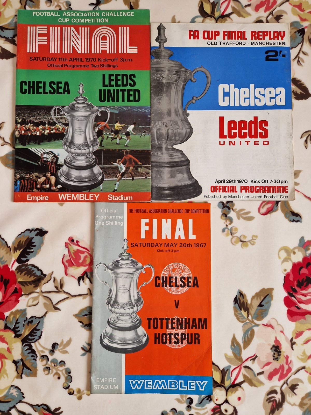 FA CUP FINAL PROGRAMMES CHELSEA V LEEDS + REPLAY 1970 & CHELSEA V TOTTENHAM 1967 for sale on Ebay