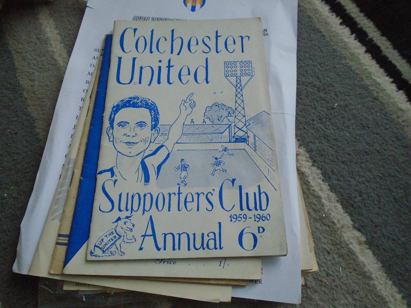 COLCHESTER UNITED SUPPORTERS CLUB ANNUAL 1959-60 for sale on Ebay
