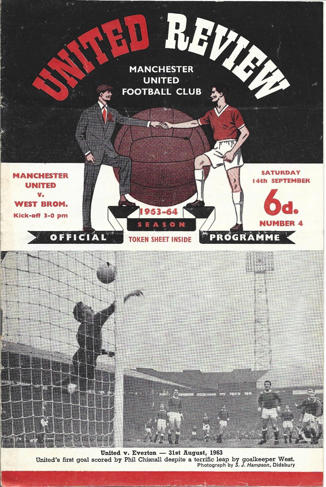 1963/64  MANCHESTER UNITED v WEST BROMWICH ALBION    George Best Debut for sale on Ebay