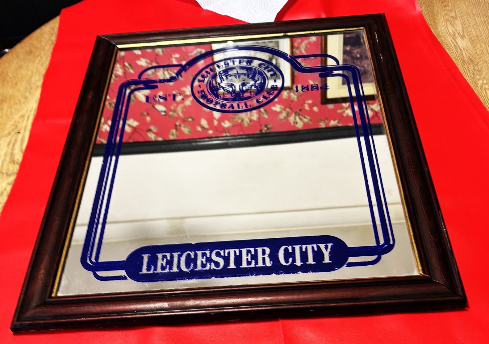 LEICESTER CITY FC EST 1884 LARGE FRAMED MIRROR - FOOTBALL MEMORABILIA for sale on Ebay