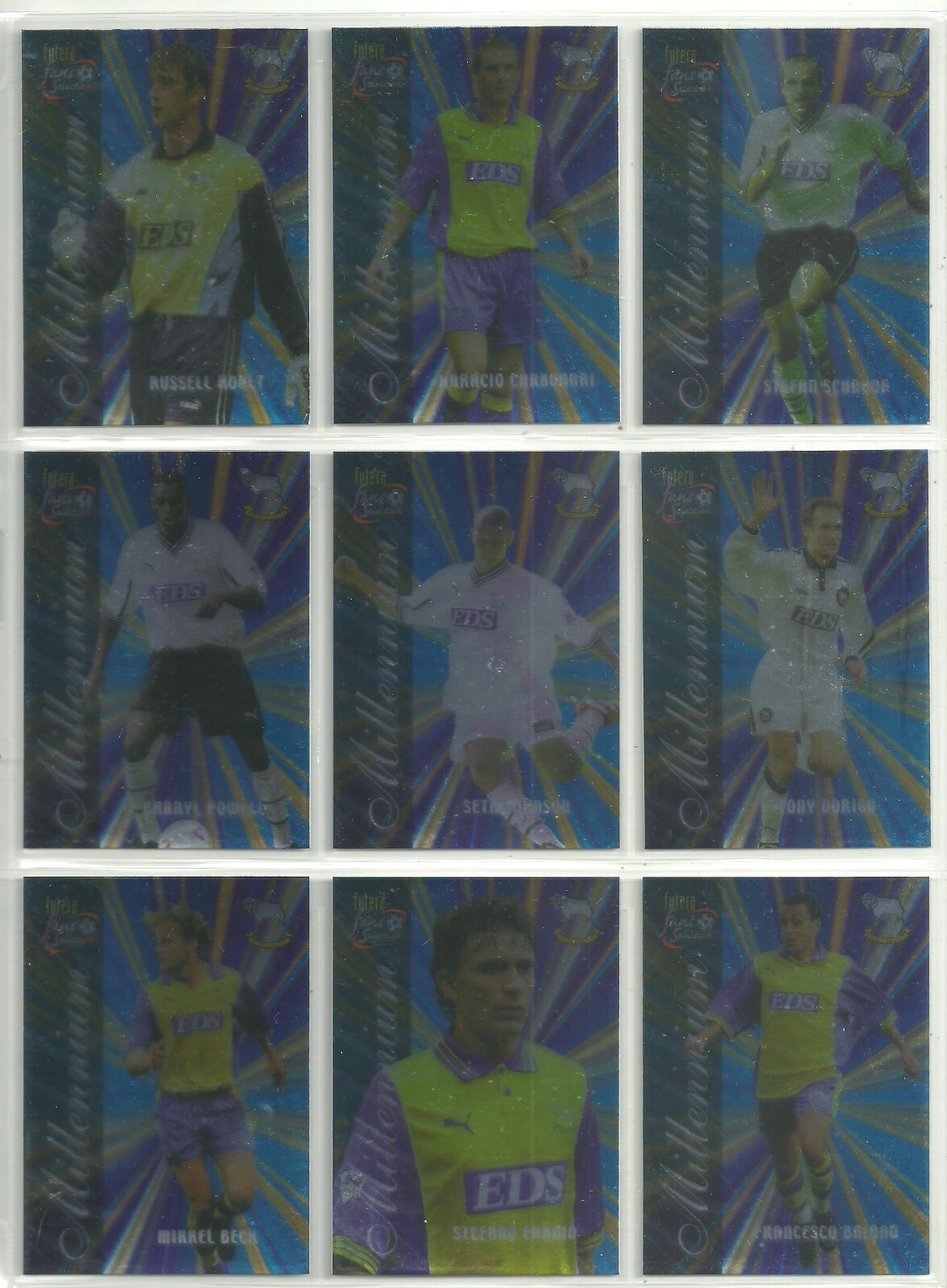 2000 DERBY COUNTY Futera Fans Selection - Set of 18 FOIL Cards for sale on Ebay