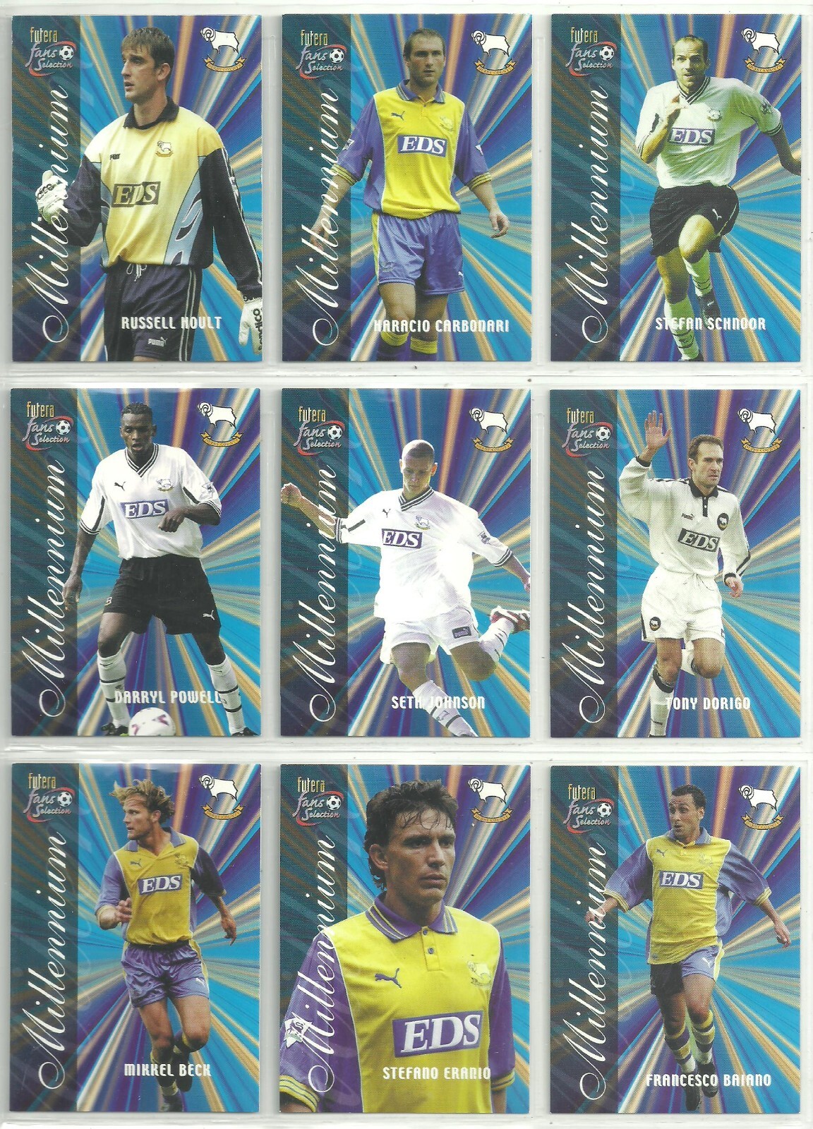 2000 DERBY COUNTY  Futera Fans Selection - Set of 18 Cards for sale on Ebay