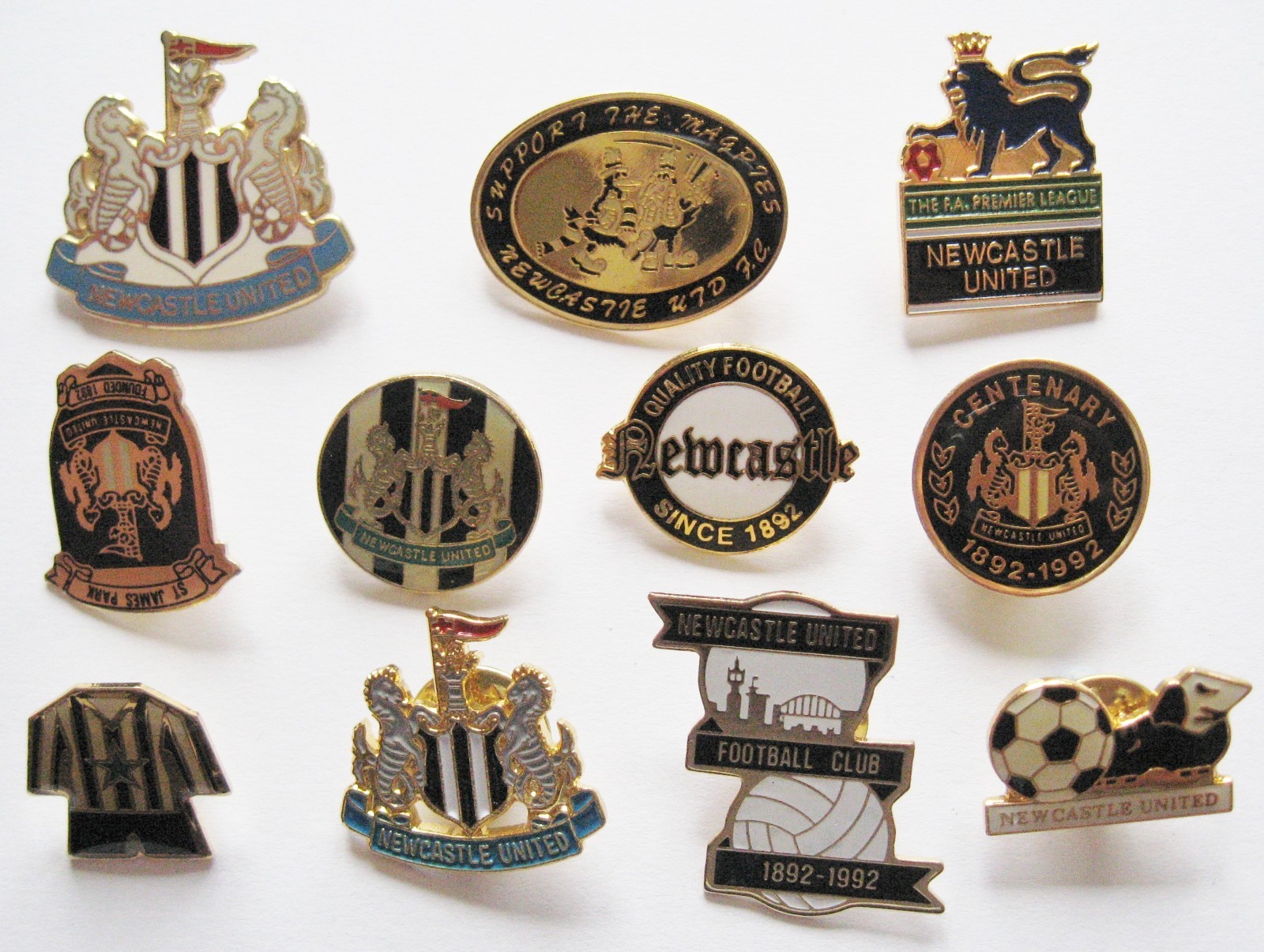NEWCASTLE UNITED - Superb Football Pin Badge Collection x 11 All Different for sale on Ebay