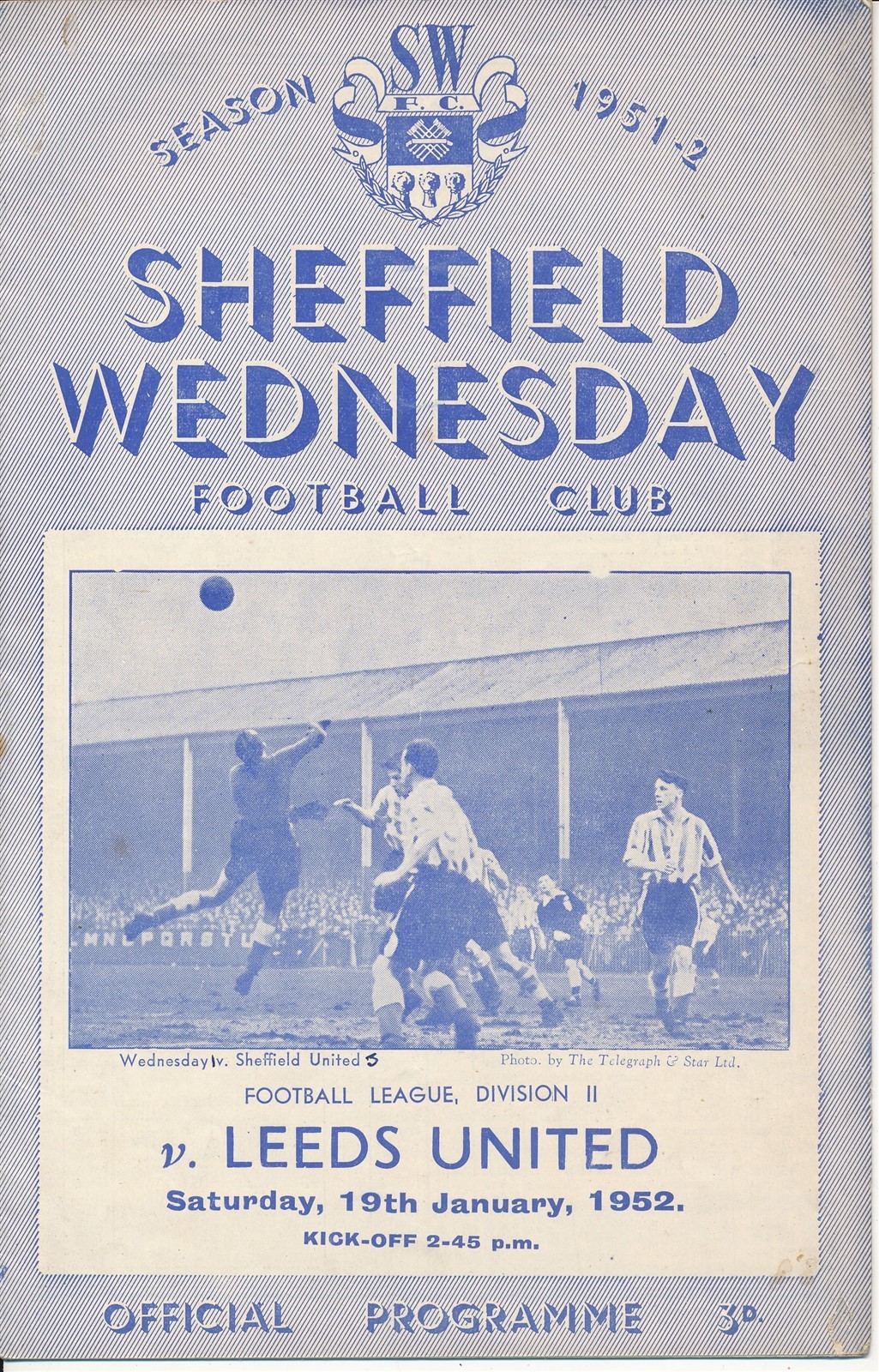 Sheffield Wednesday v Leeds United 1951/1952 - Football Programme for sale on Ebay