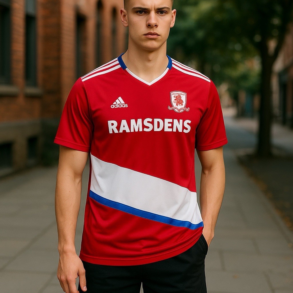 Middlesbrough FC - Men’s Size  M -Medium Home Football Shirt - Adidas -  for sale on Ebay